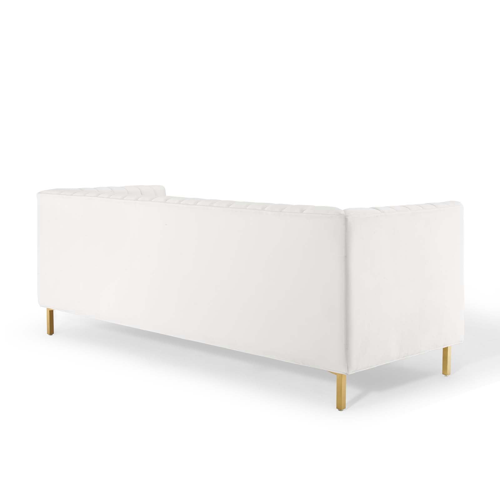 Modway Sofas & Couches - Shift Channel Tufted Performance Velvet Sofa White
