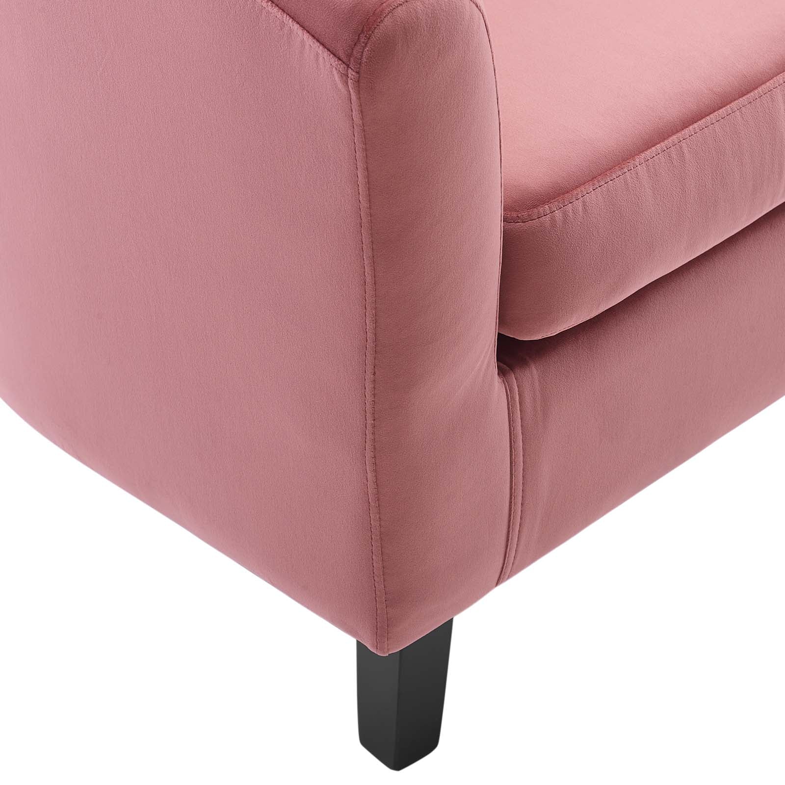 Modway Chairs - Prospect Performance Velvet Armchair Dusty Rose