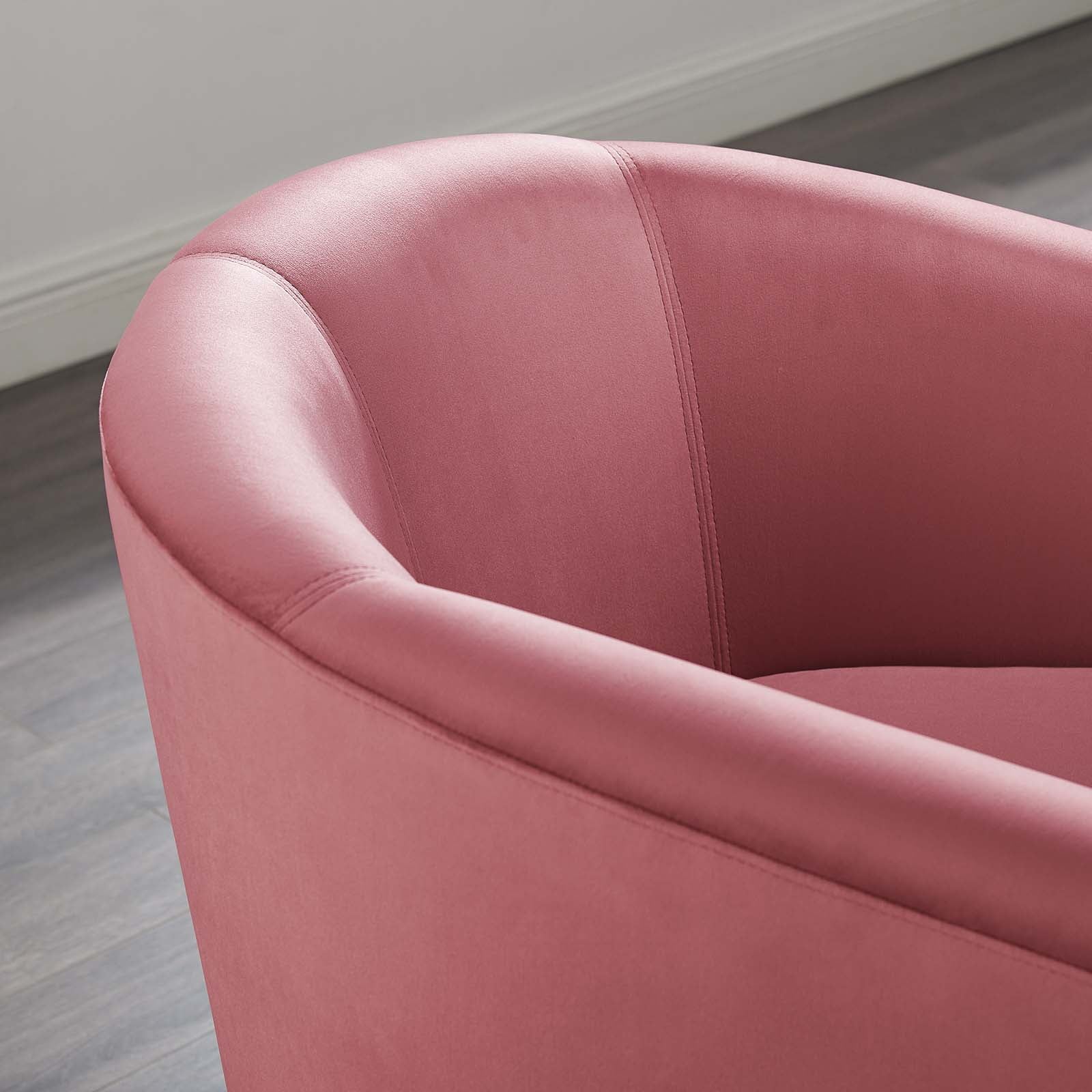 Modway Chairs - Prospect Performance Velvet Armchair Dusty Rose