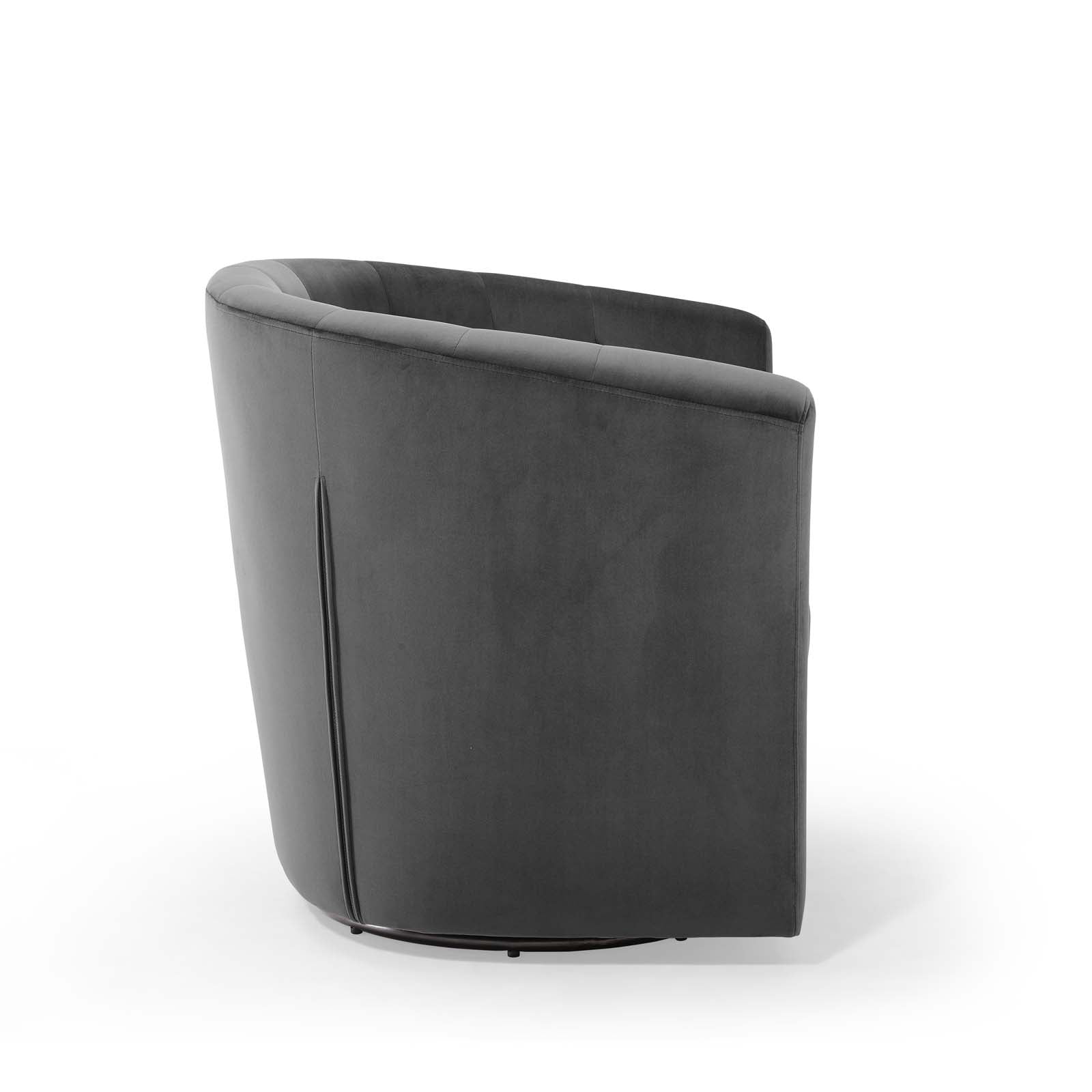 Modway Accent Chairs - Prospect Tufted Performance Velvet Swivel Armchair Charcoal