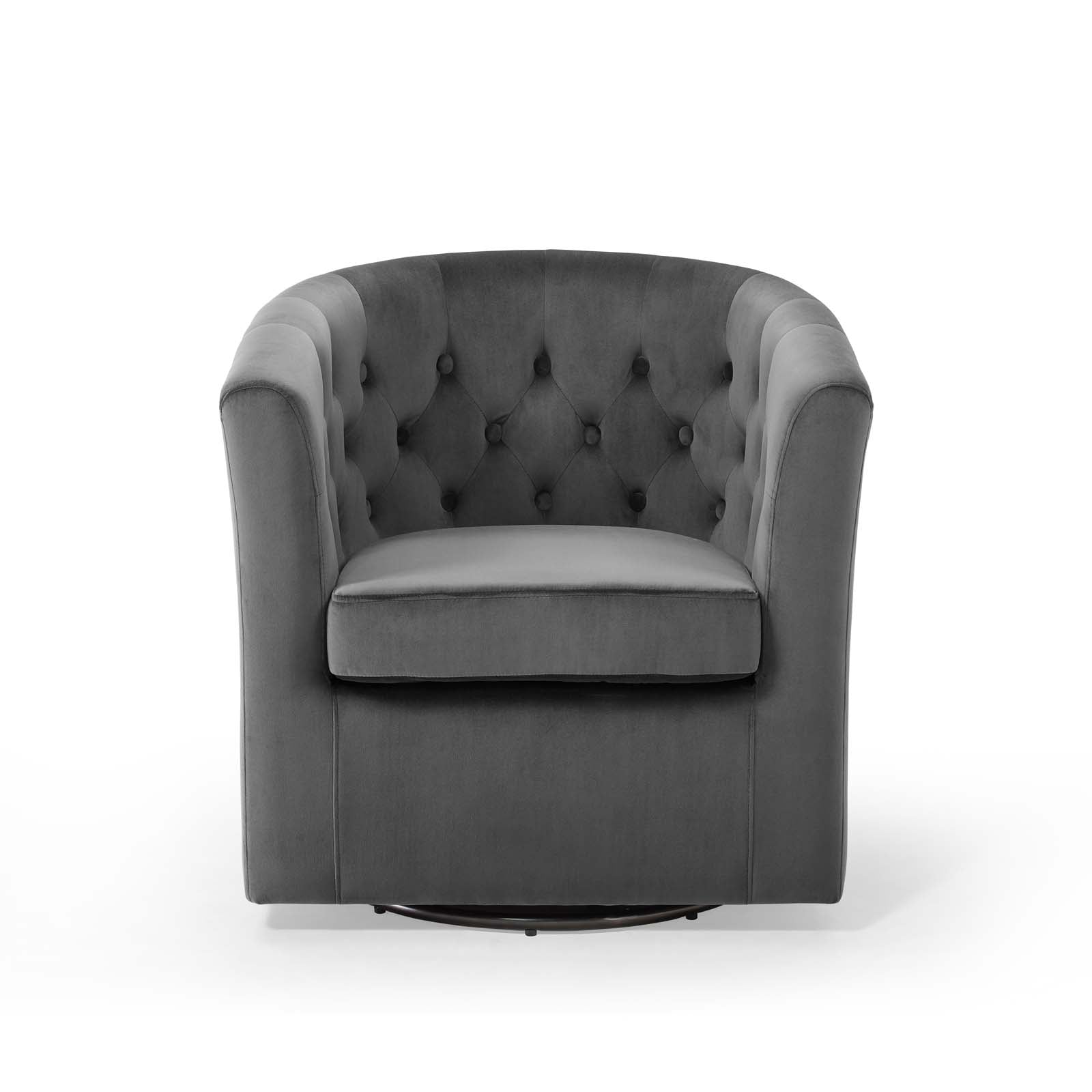 Modway Accent Chairs - Prospect Tufted Performance Velvet Swivel Armchair Charcoal