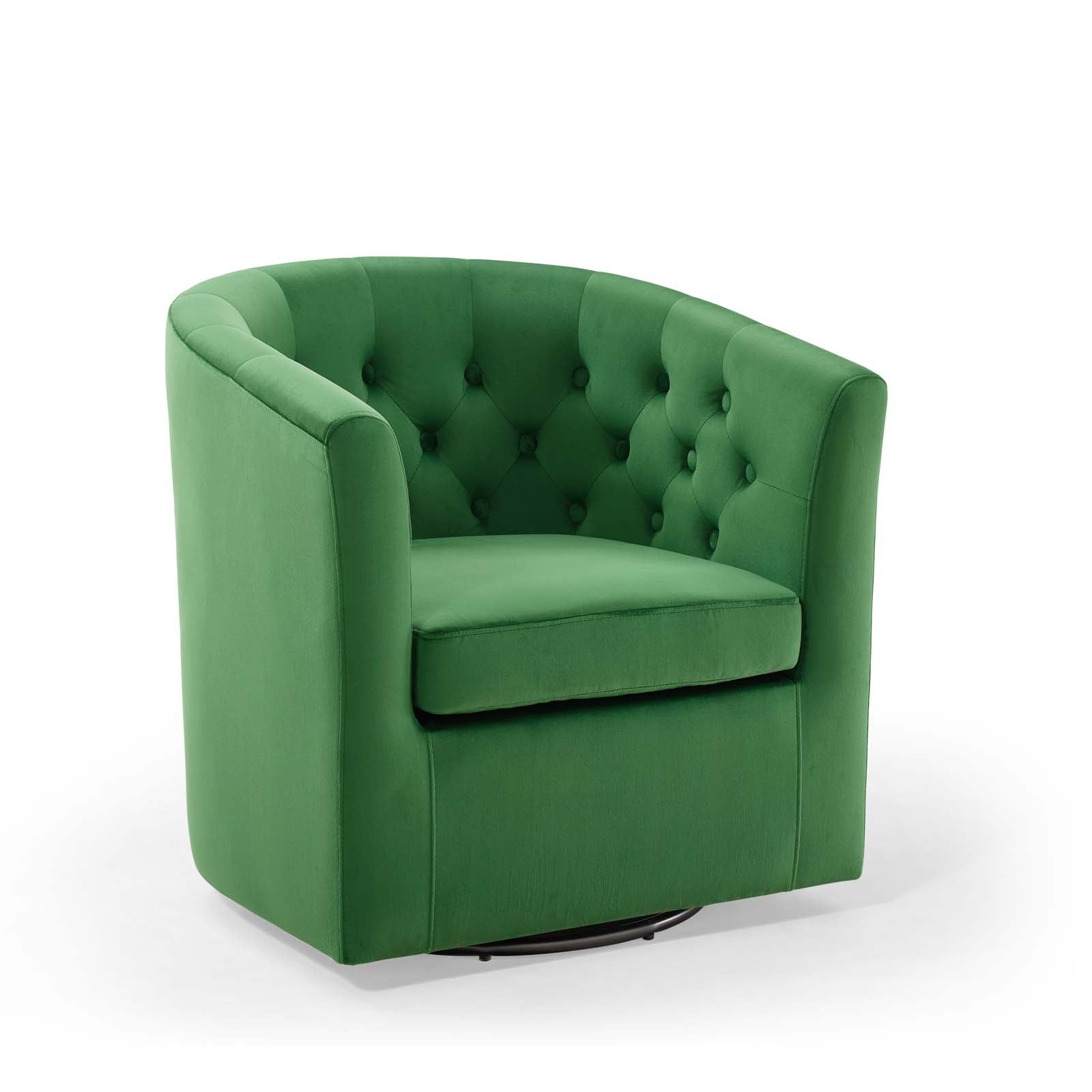 Modway Chairs - Prospect Tufted Performance Velvet Swivel Armchair Emerald