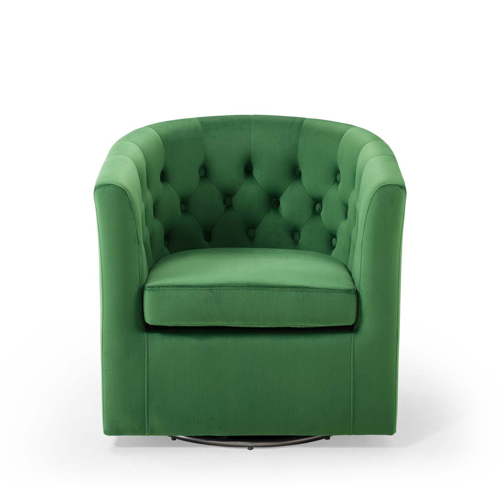 Modway Chairs - Prospect Tufted Performance Velvet Swivel Armchair Emerald