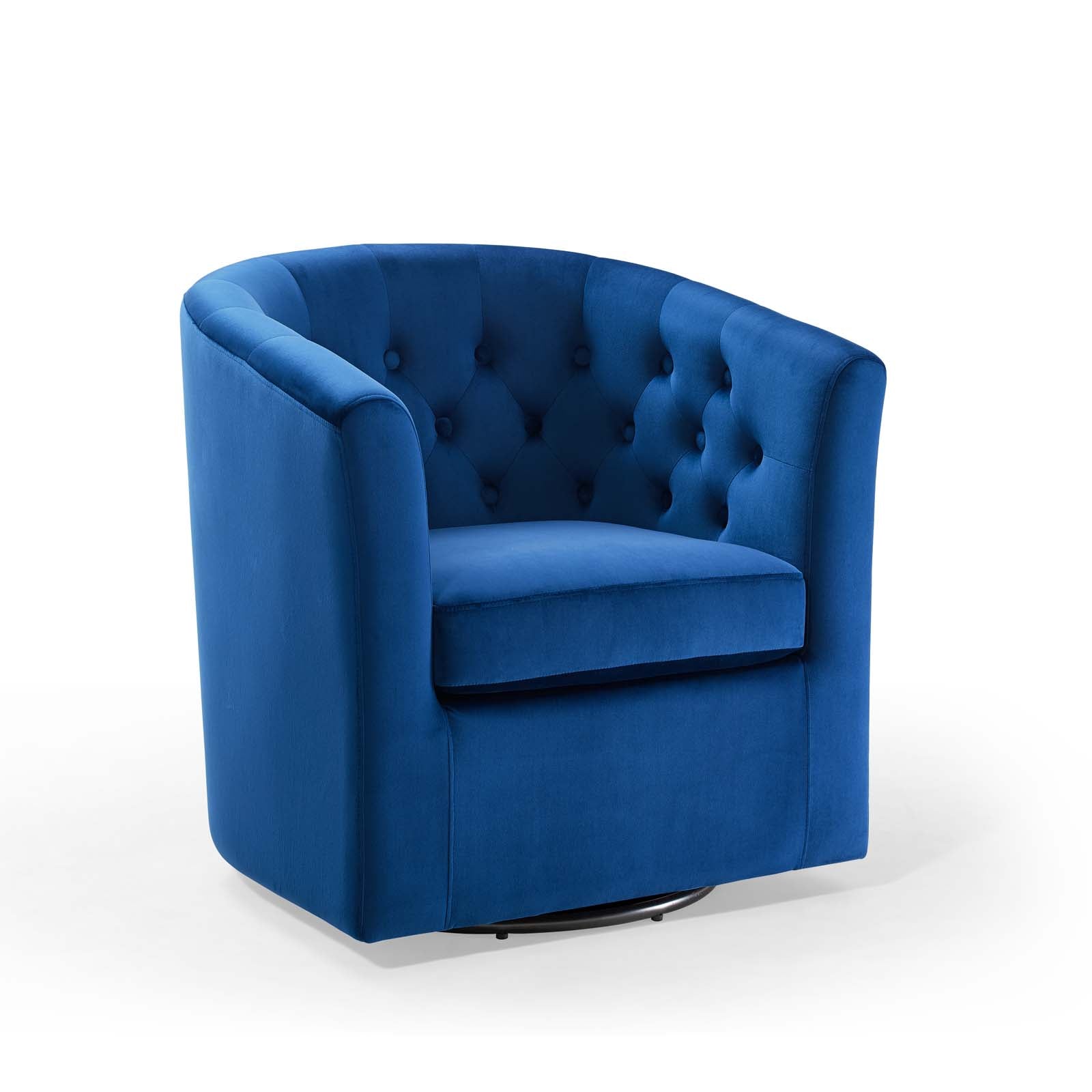 Modway Accent Chairs - Prospect Tufted Performance Velvet Swivel Armchair Navy