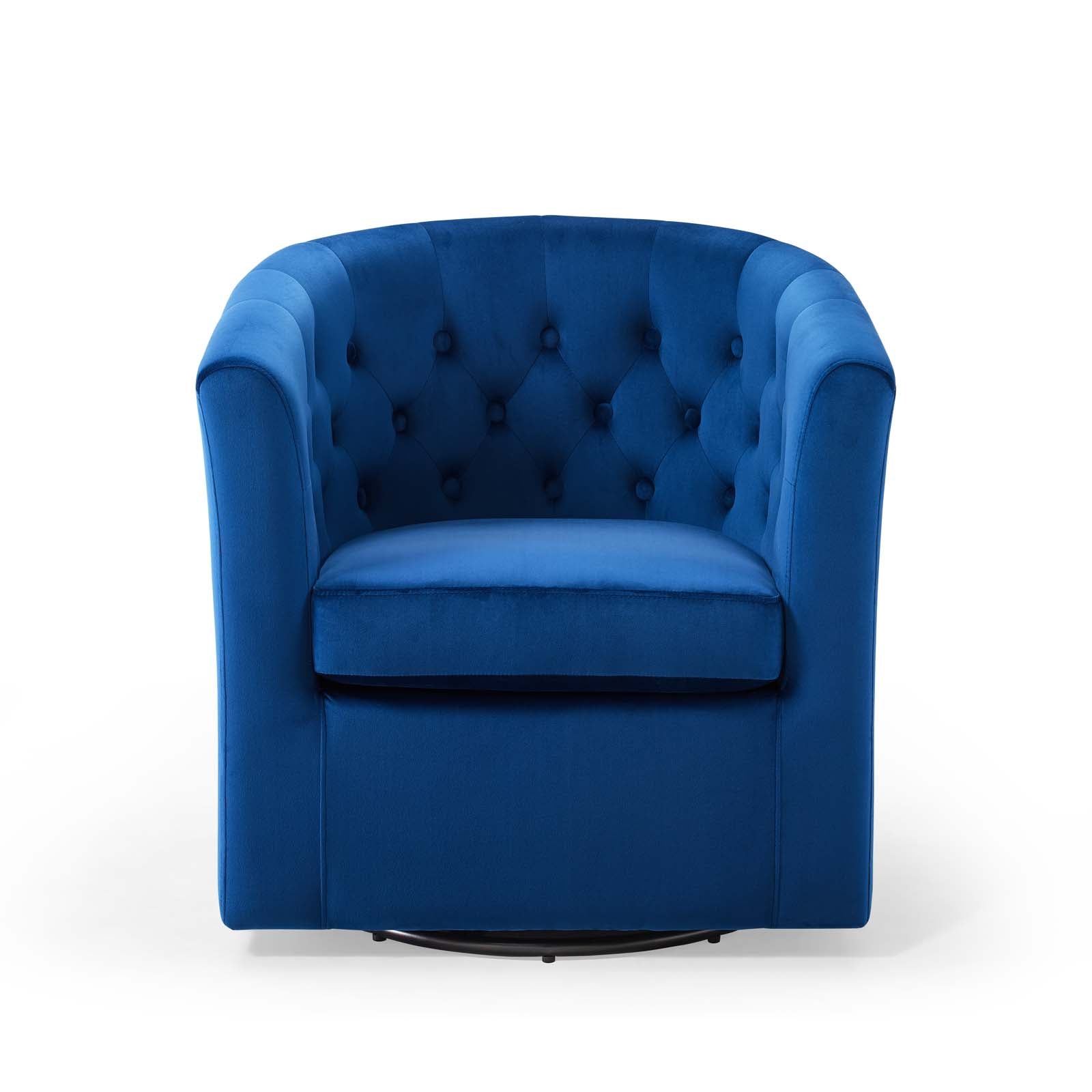 Modway Accent Chairs - Prospect Tufted Performance Velvet Swivel Armchair Navy