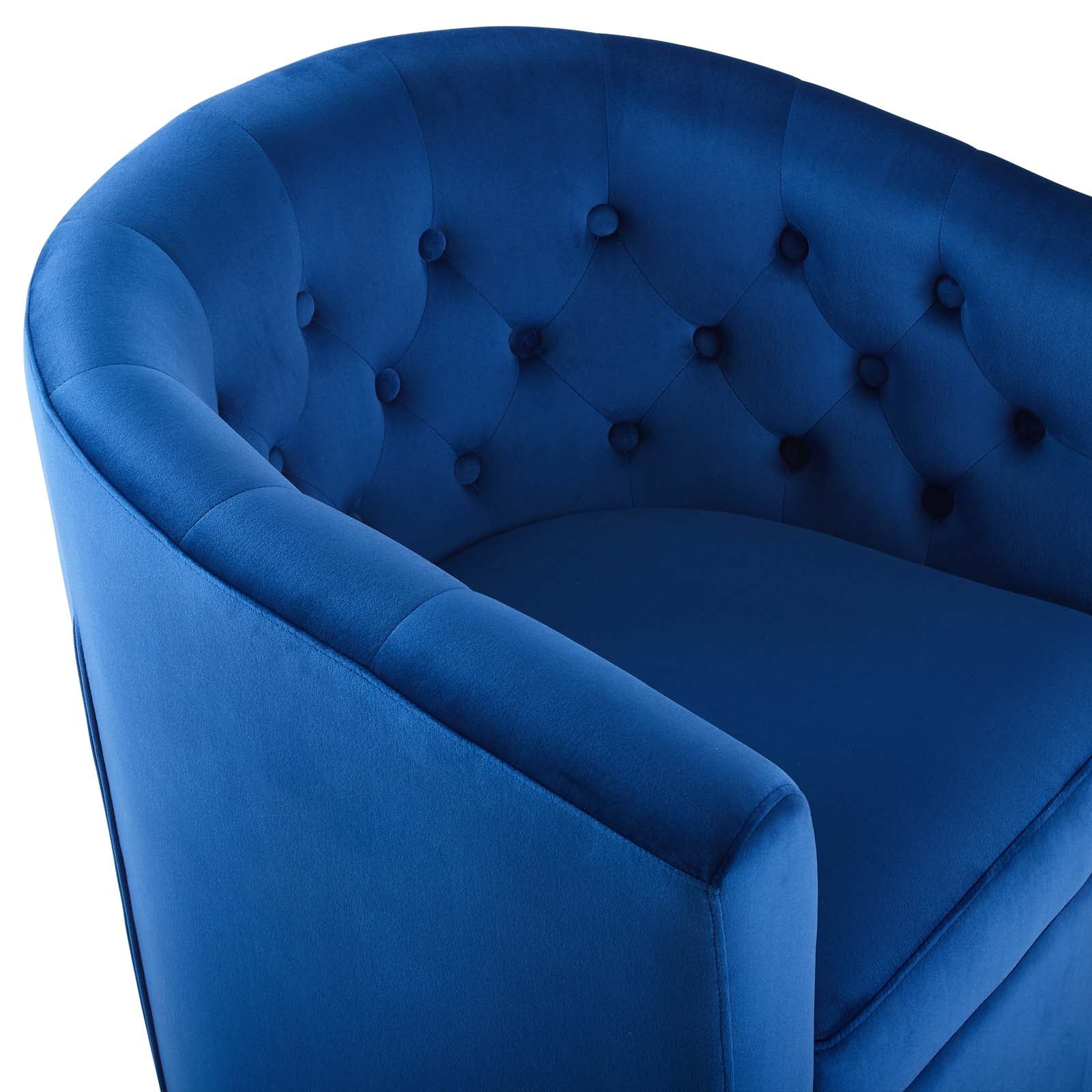 Modway Accent Chairs - Prospect Tufted Performance Velvet Swivel Armchair Navy