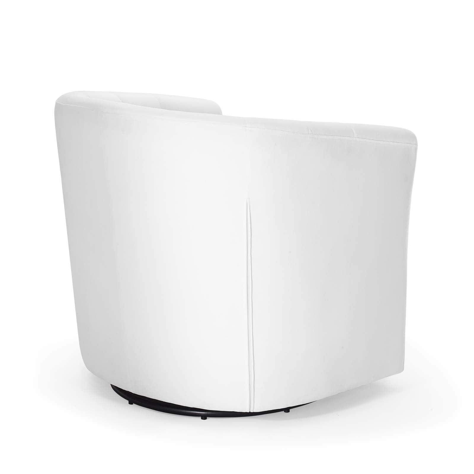 Modway Accent Chairs - Prospect Tufted Performance Velvet Swivel Armchair White