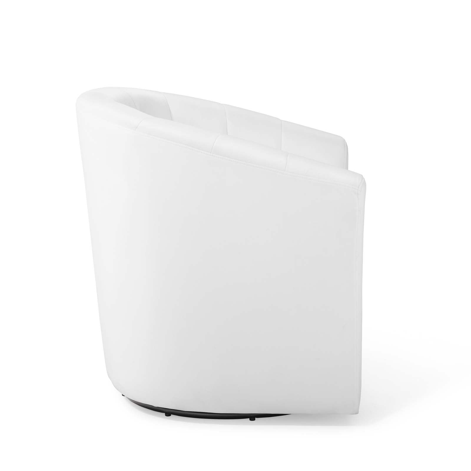 Modway Accent Chairs - Prospect Performance Velvet Swivel Armchair White