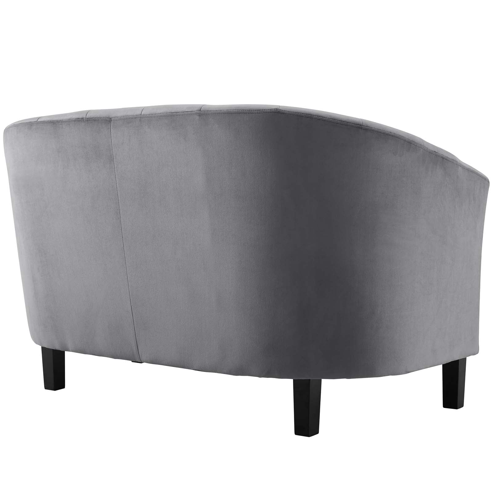 Modway Living Room Sets - Prospect Channel Tufted Performance Velvet Loveseat and Armchair Set Gray