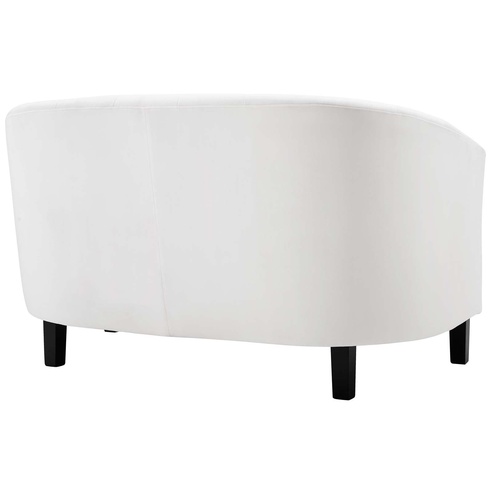 Modway Living Room Sets - Prospect Channel Tufted 3 Piece Performance Velvet Set White
