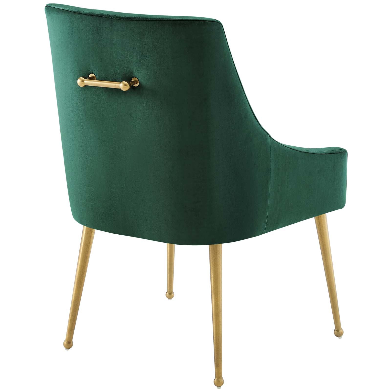 Modway Dining Chairs - Discern Upholstered Performance Velvet Dining Chair Set of 2 Green