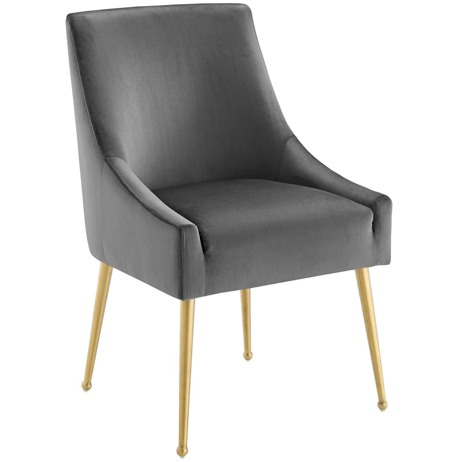 Modway Dining Chairs - Discern Upholstered Performance Velvet Dining Chair ( Set of 2 ) Gray