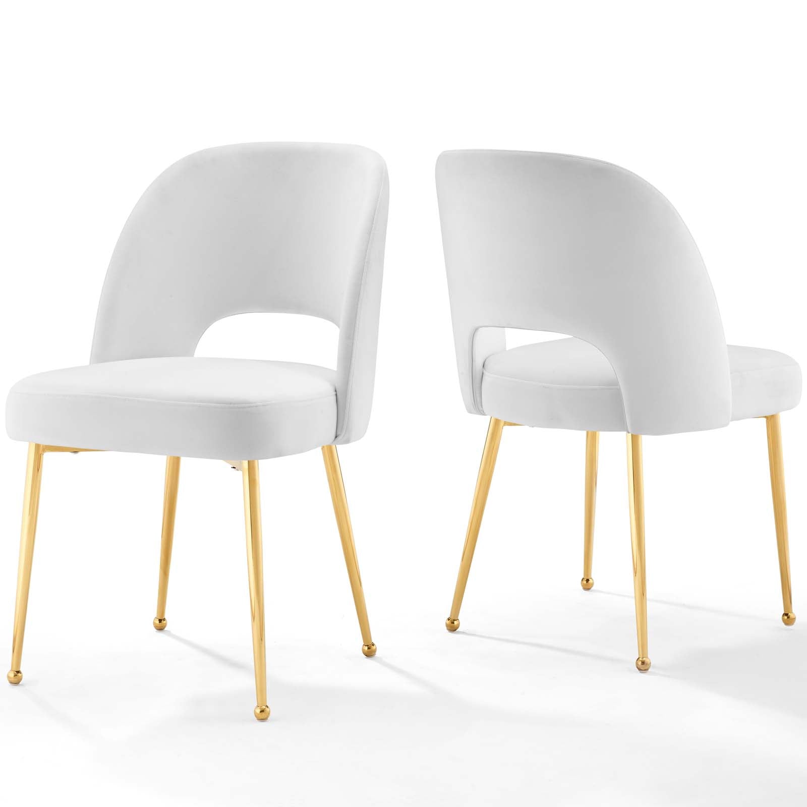 Modway Dining Chairs - Rouse Dining Room Side Chair Set of 2 White