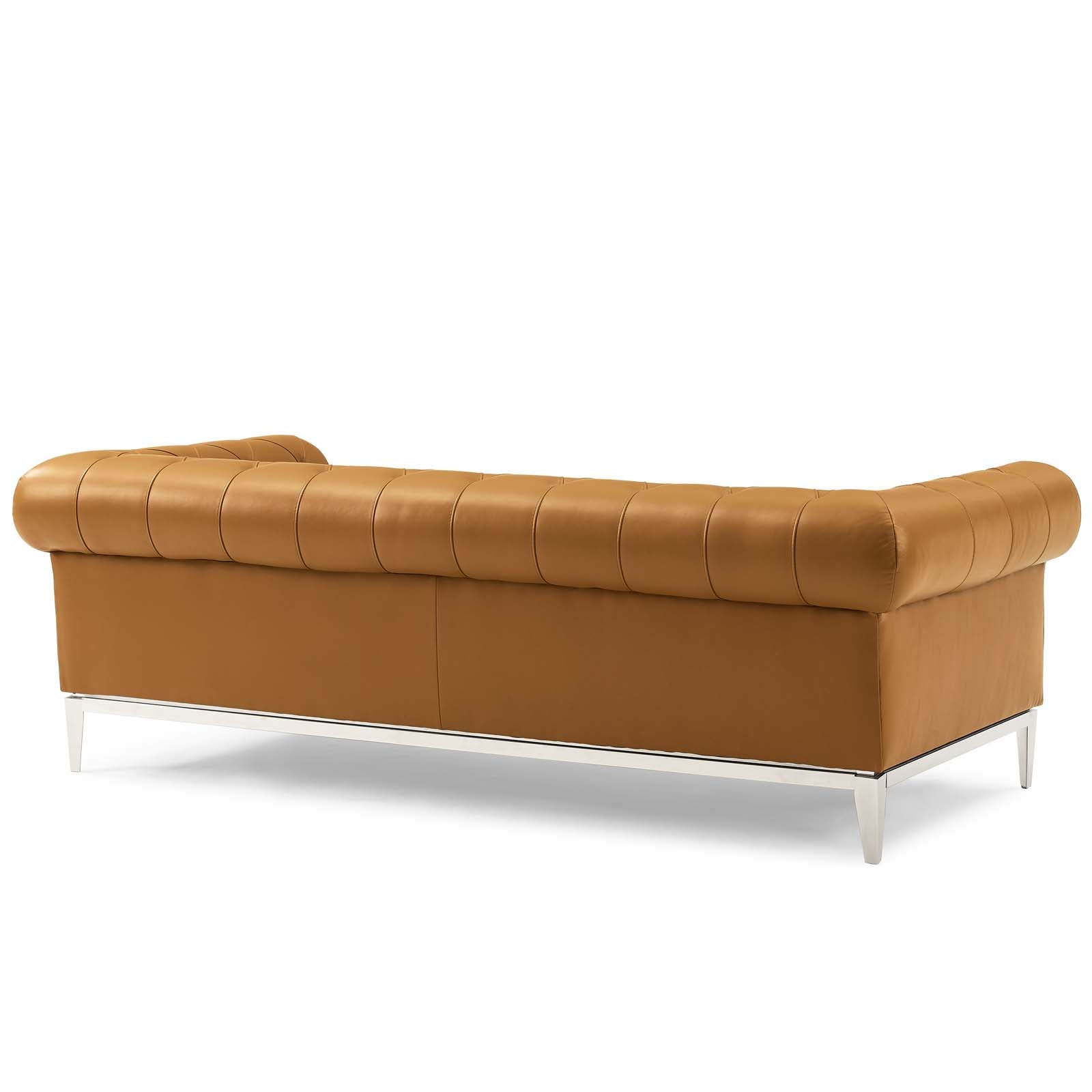 Modway Sofas & Couches - Idyll-Tufted-Upholstered-Leather-Sofa-and-Loveseat-Set-Tan