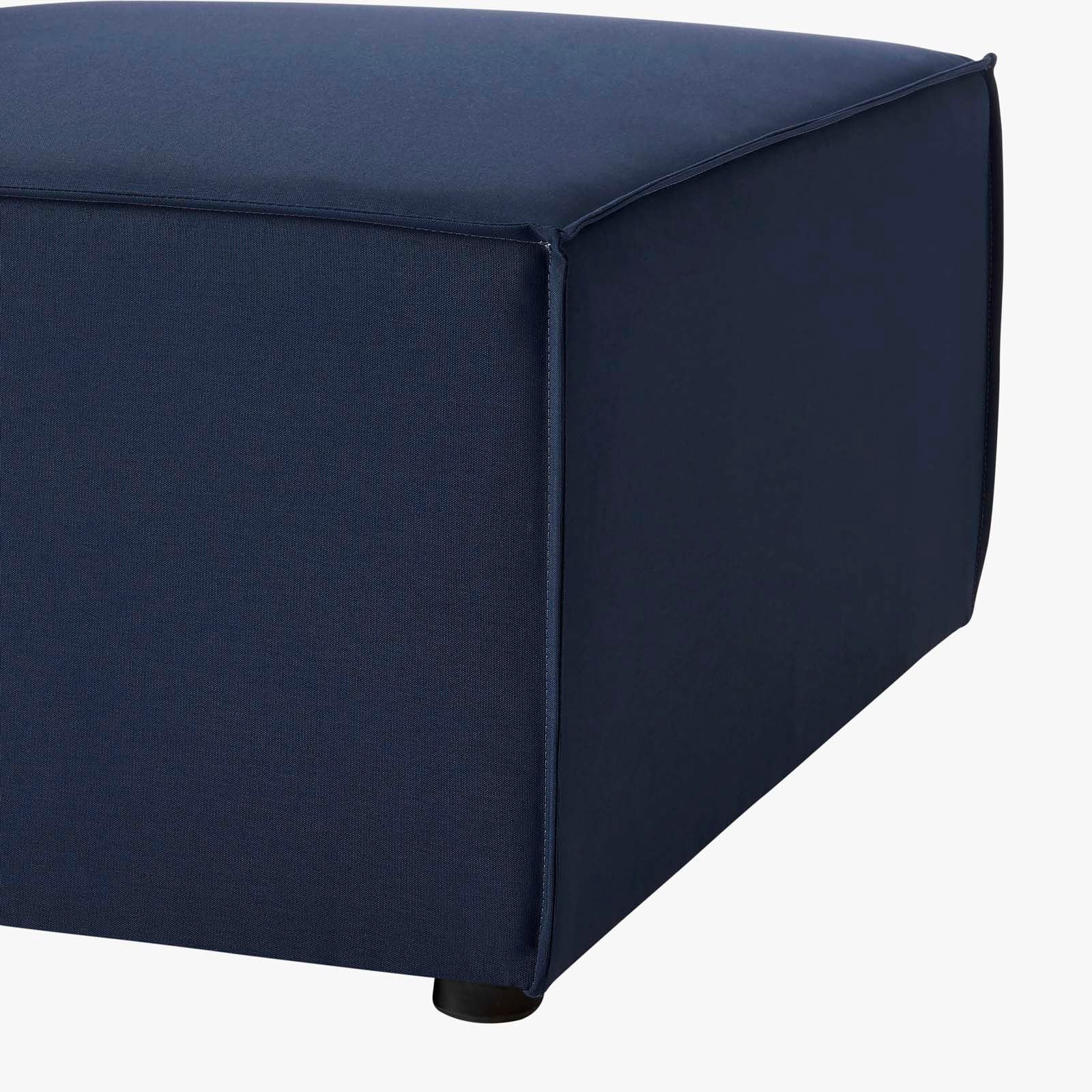 Modway Outdoor Chairs - Saybrook Outdoor Patio Upholstered Sectional Sofa Armless Chair Navy Blue