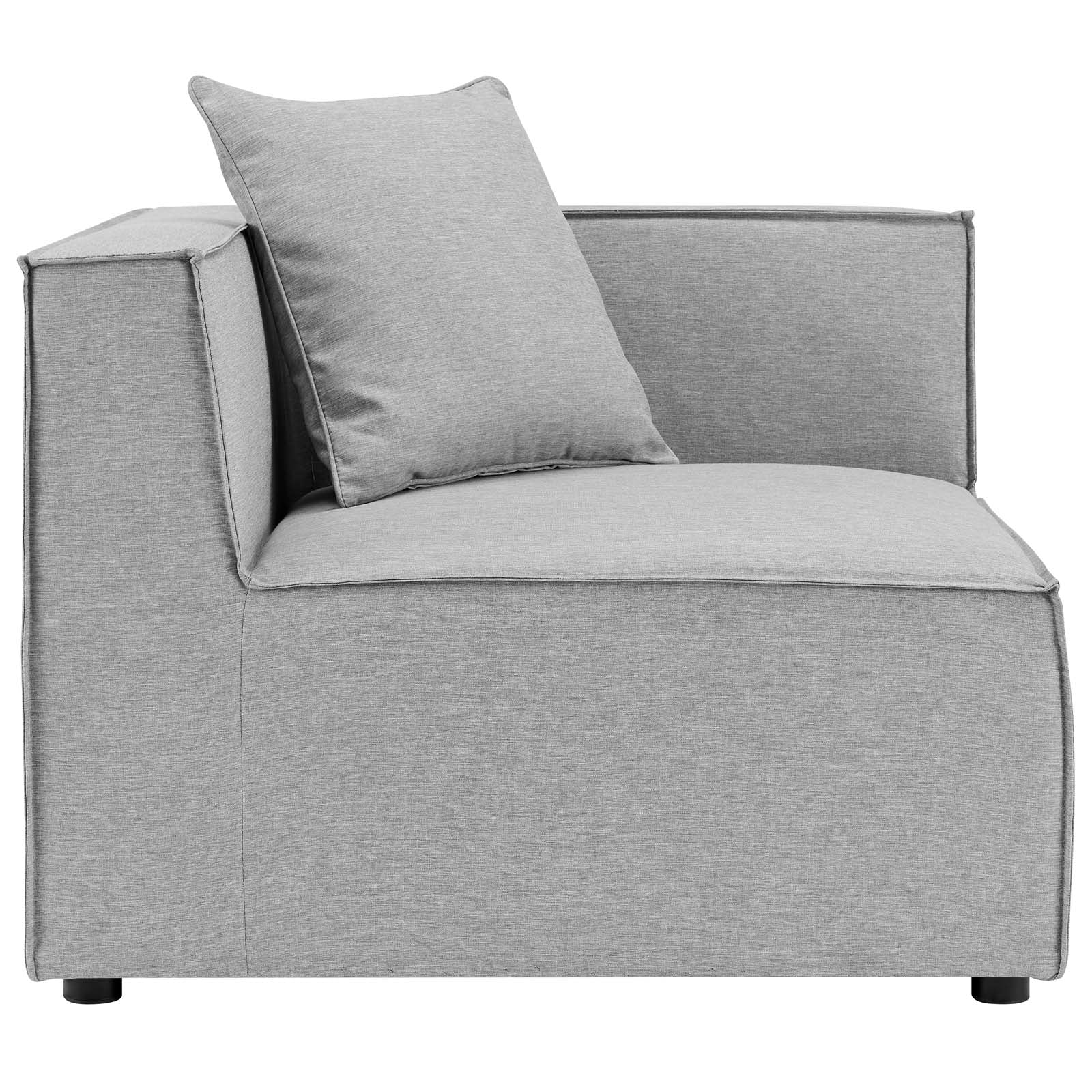 Modway Outdoor Chairs - Saybrook Outdoor Patio Upholstered Sectional Sofa Corner Chair Gray