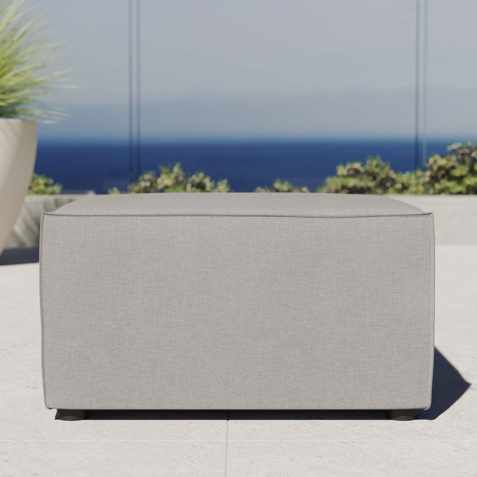 Modway Outdoor Stools & Benches - Saybrook Outdoor Patio Upholstered Sectional Sofa Ottoman Gray