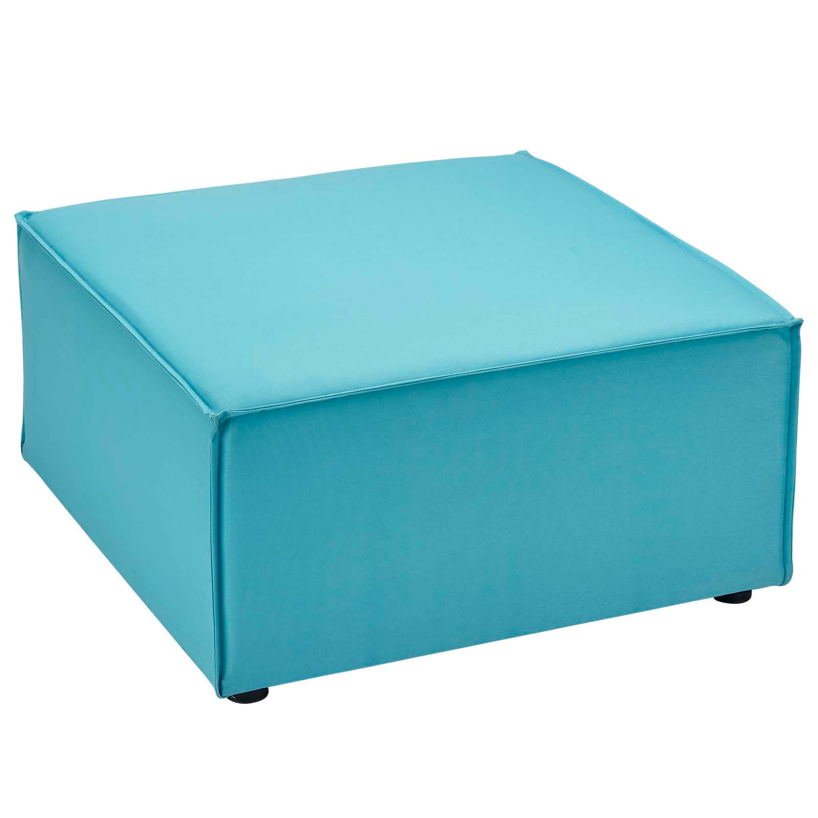 Modway Outdoor Ottomans - Saybrook Outdoor Patio Upholstered Sectional Sofa Ottoman Turquoise