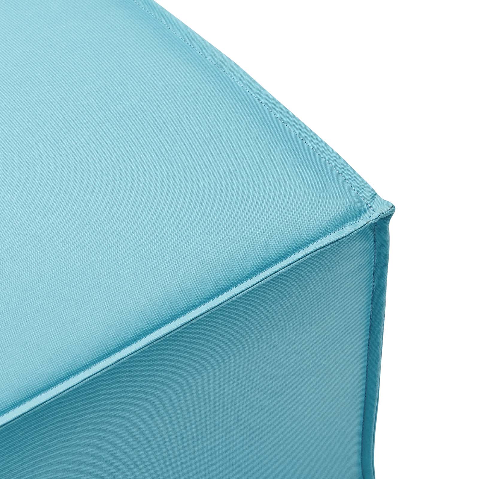 Modway Outdoor Ottomans - Saybrook Outdoor Patio Upholstered Sectional Sofa Ottoman Turquoise