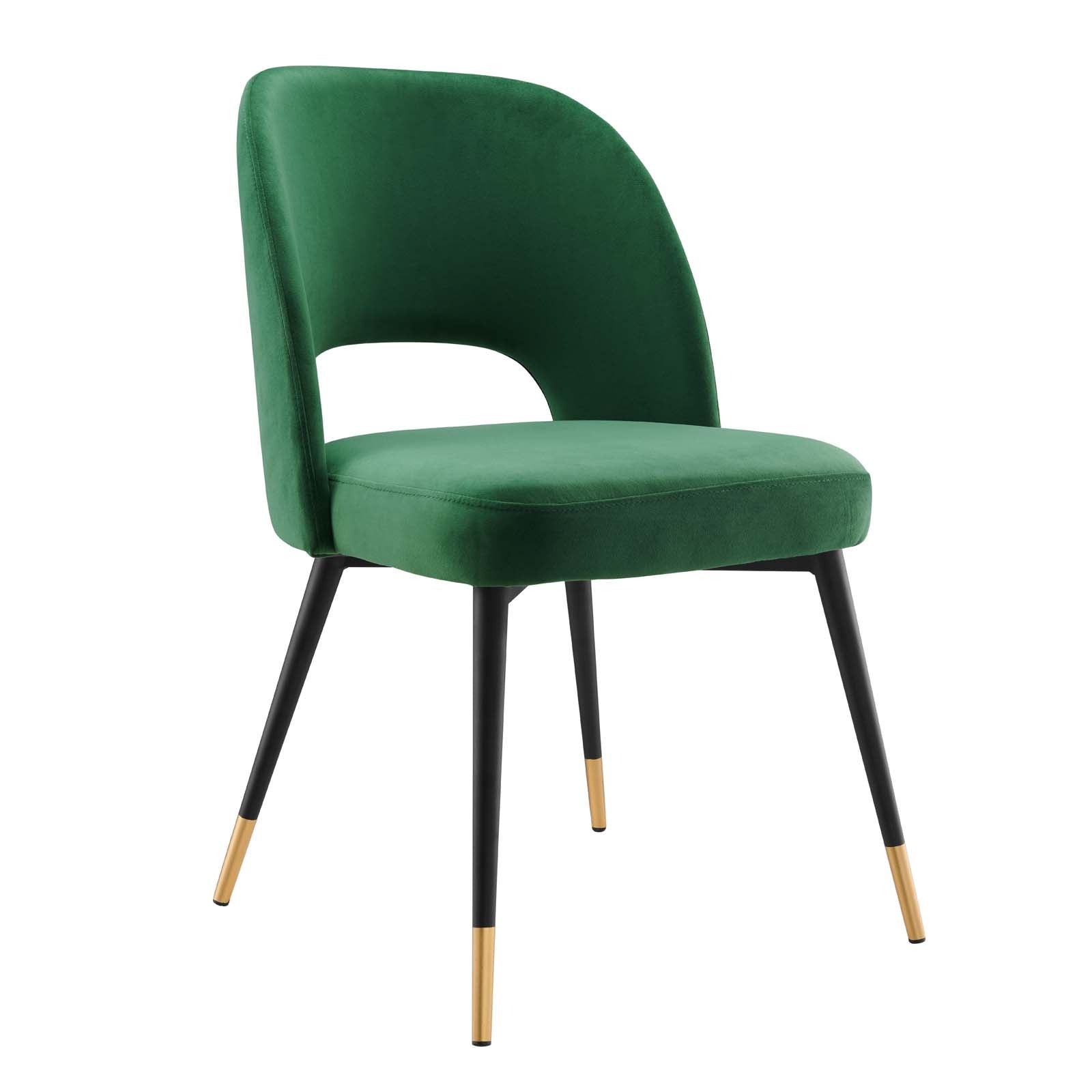 Modway Dining Chairs - Rouse Performance Velvet Dining Side Chair Emerald