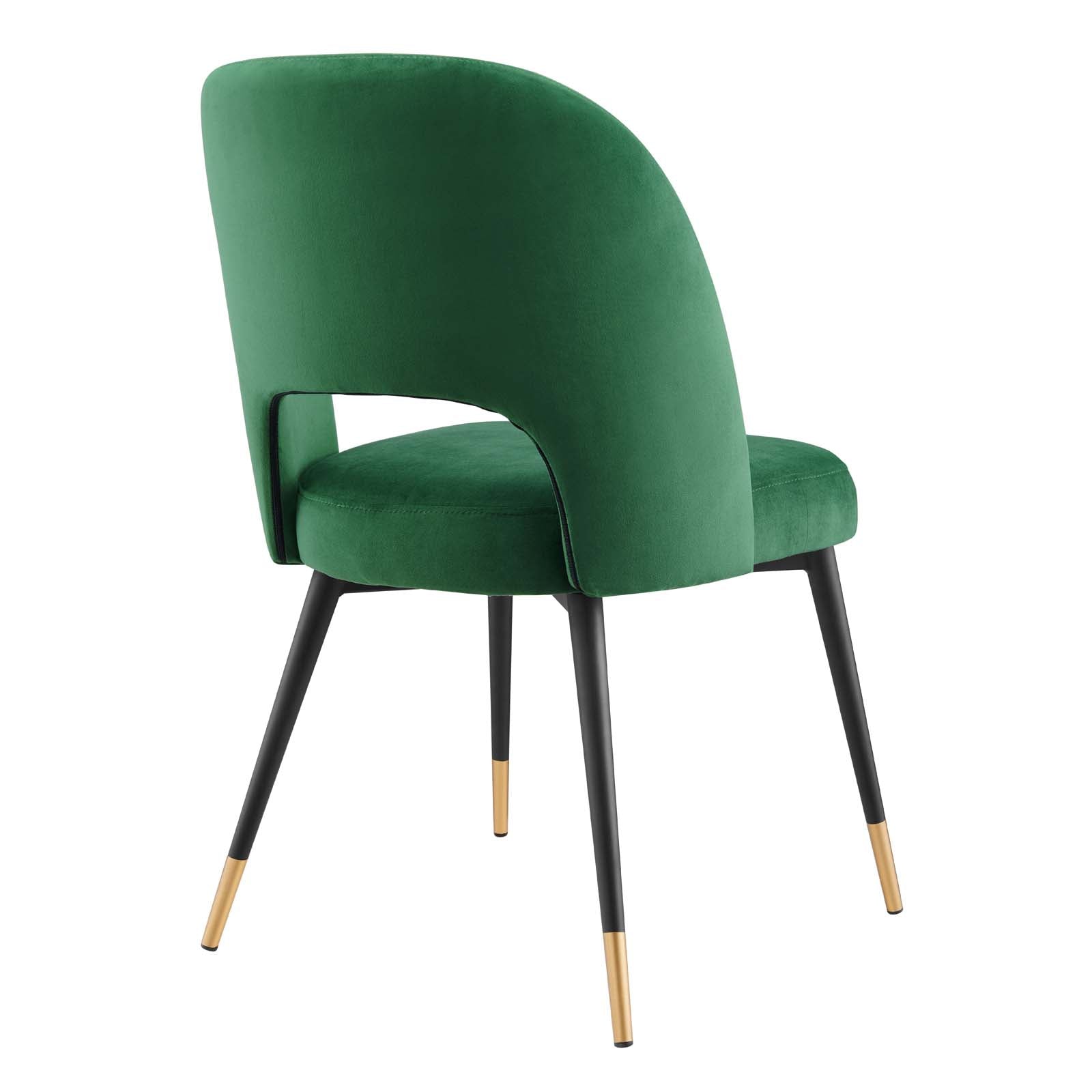 Modway Dining Chairs - Rouse Performance Velvet Dining Side Chair Emerald