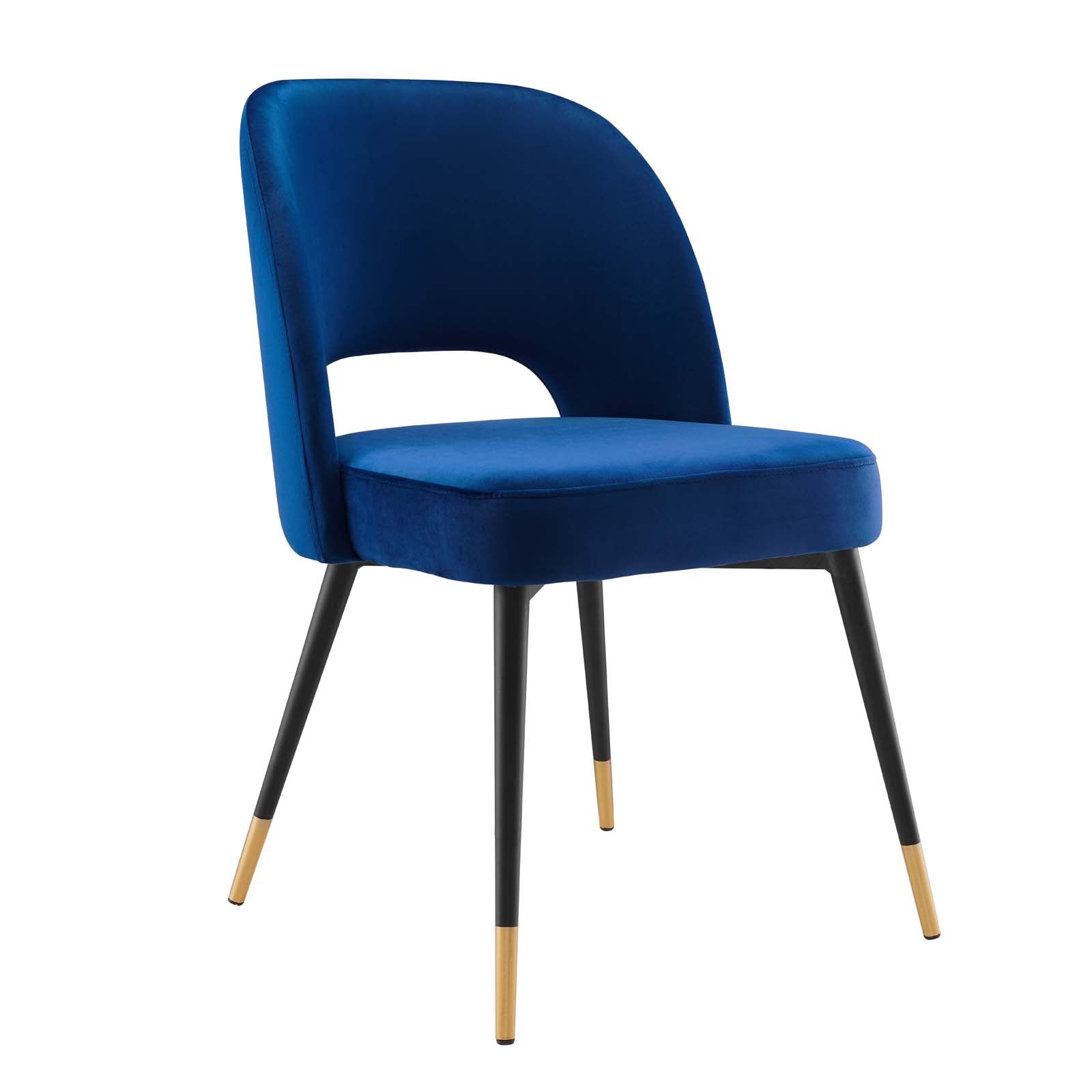 Modway Dining Chairs - Rouse Performance Velvet Dining Side Chair Navy