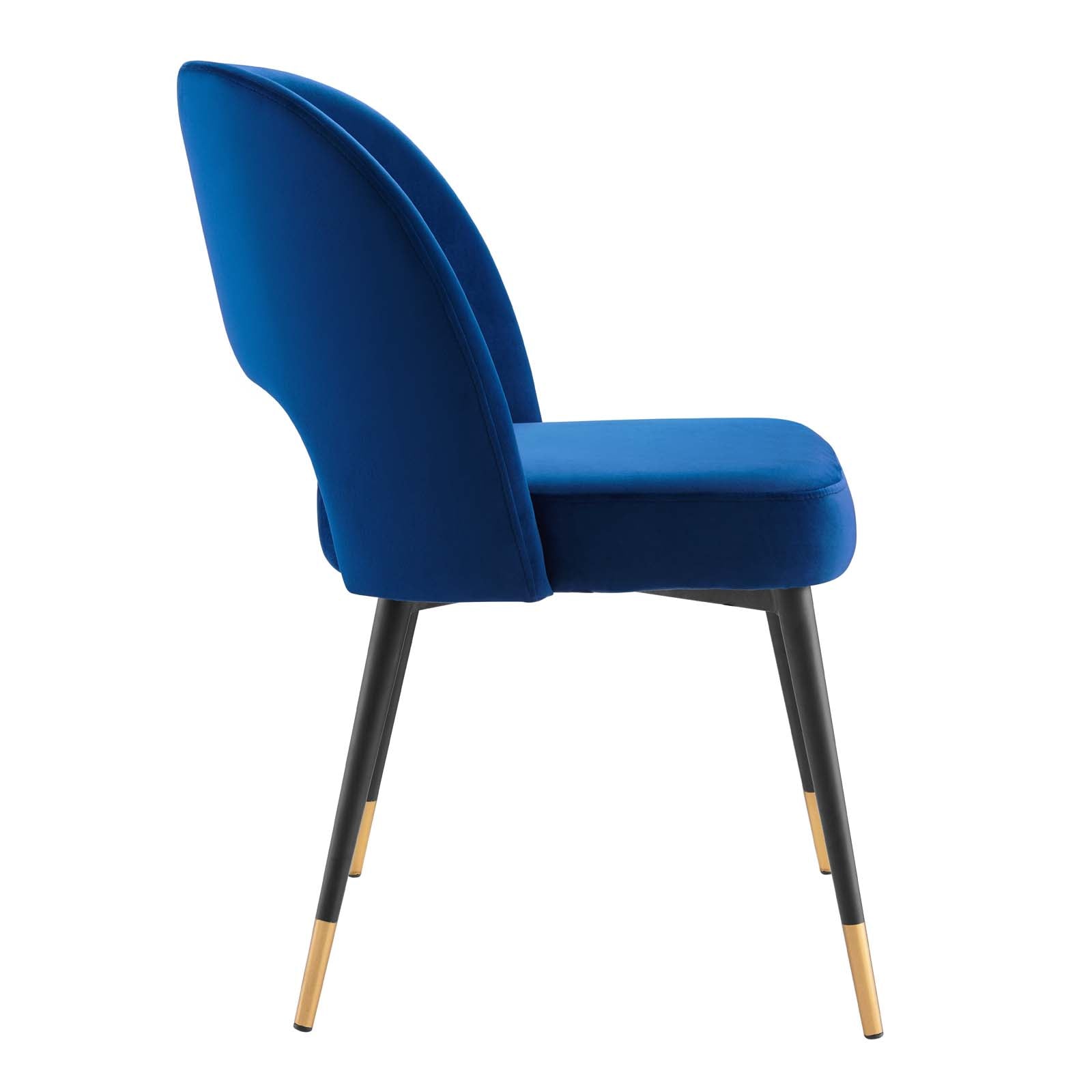 Modway Dining Chairs - Rouse Performance Velvet Dining Side Chair Navy