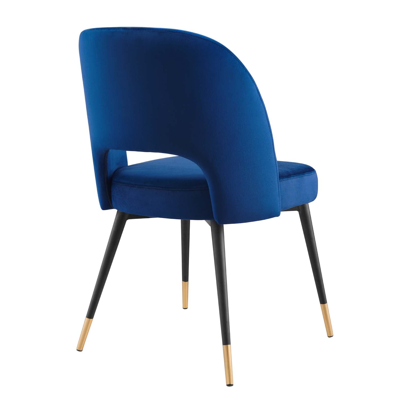 Modway Dining Chairs - Rouse Performance Velvet Dining Side Chair Navy
