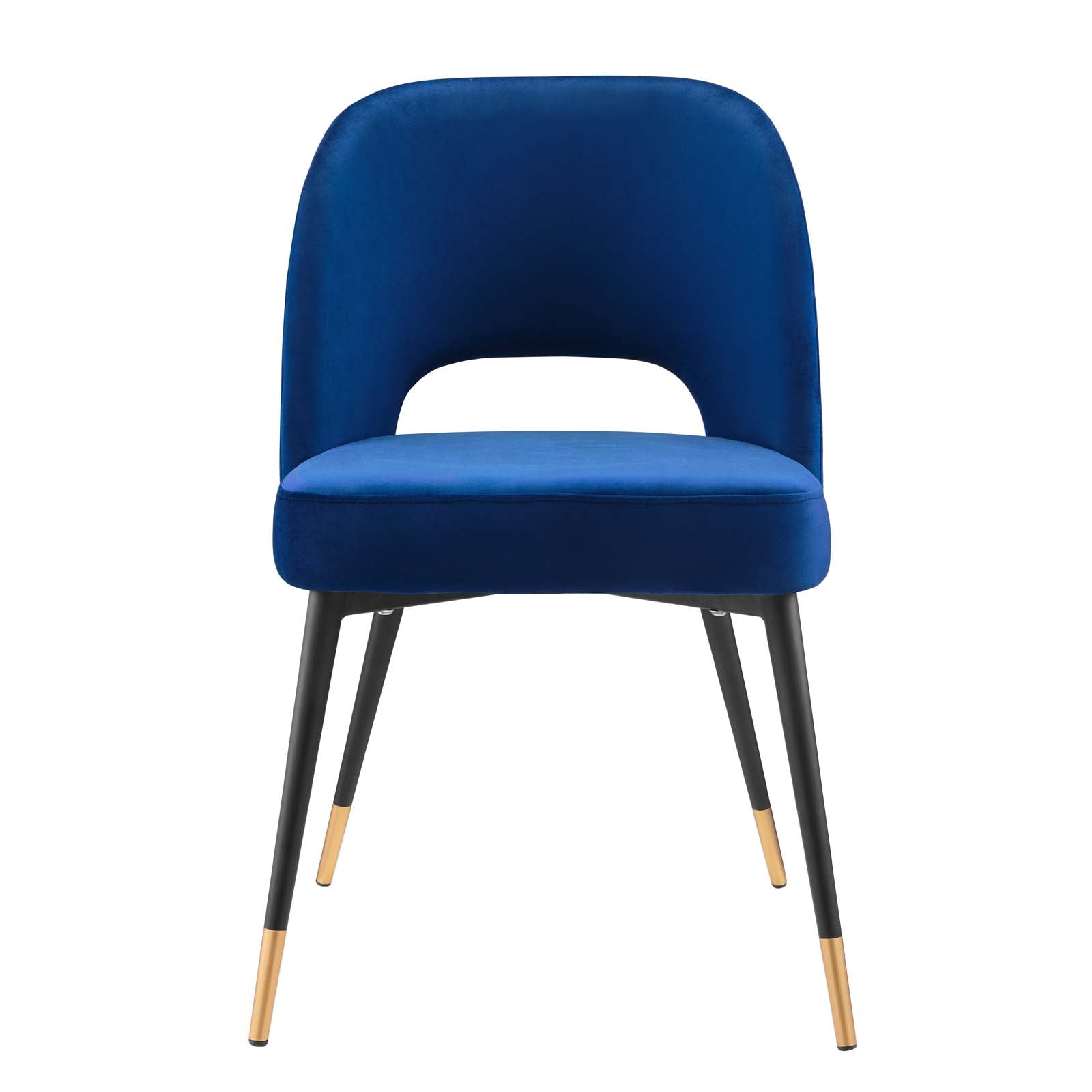 Modway Dining Chairs - Rouse Performance Velvet Dining Side Chair Navy