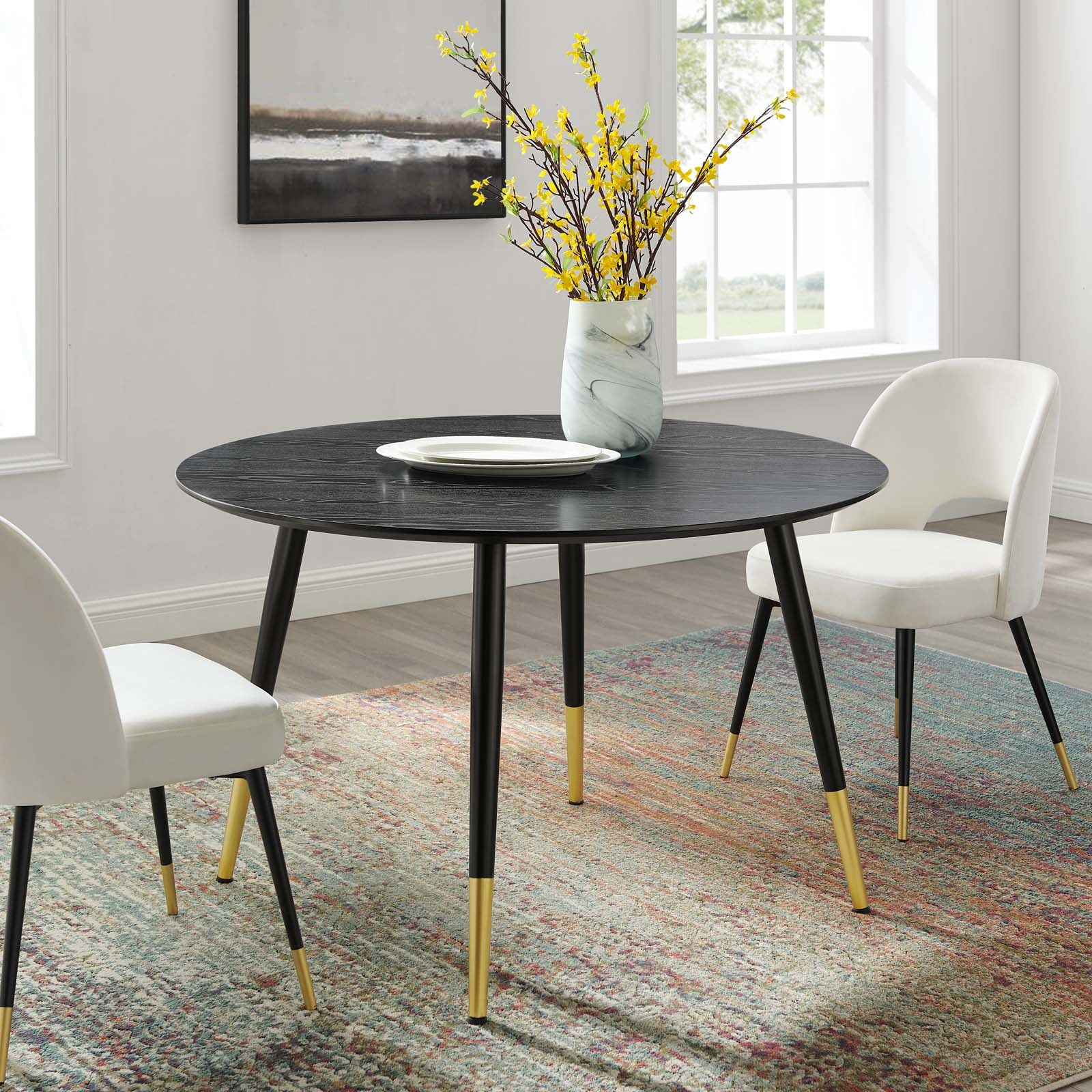 Modway Dining Tables - Vigor Round Dining Table Black