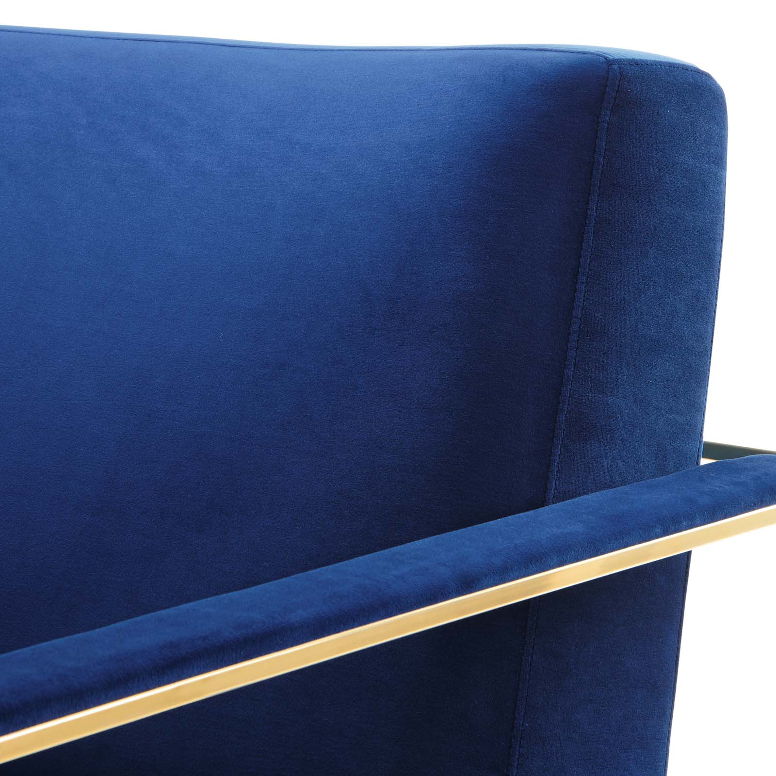 Modway Chairs - Seg Performance Velvet Accent Chair Gold Navy