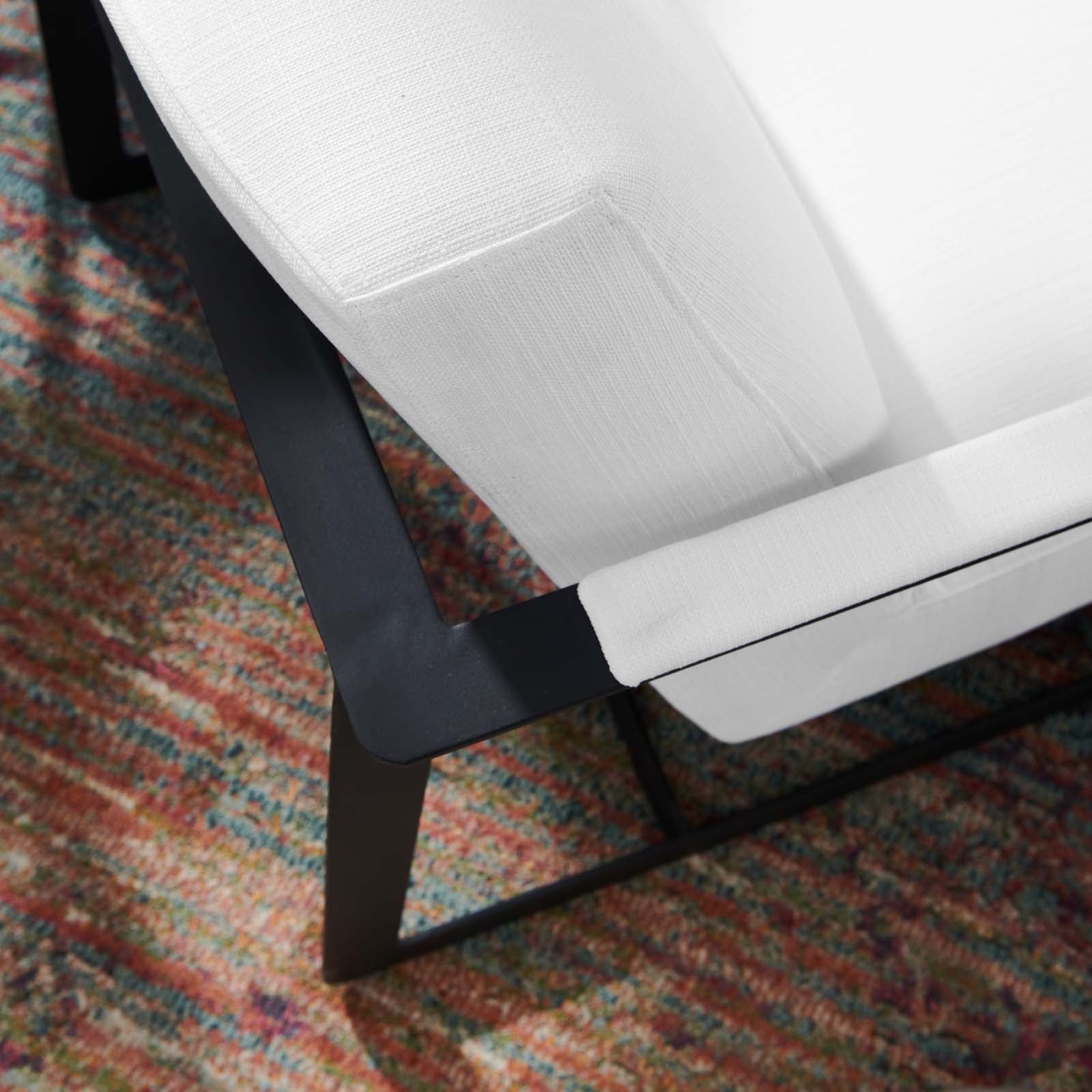 Modway Chairs - Seg Upholstered Accent Chair Black White