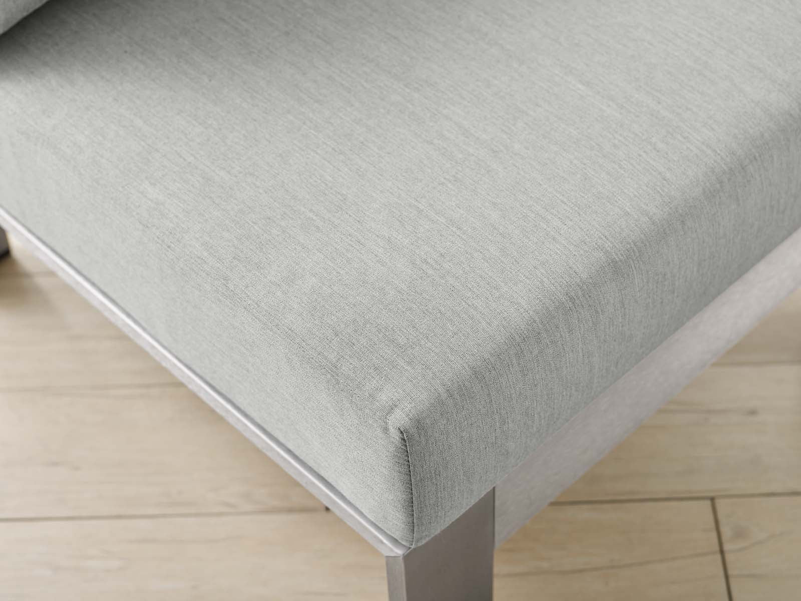 Modway Outdoor Chairs - Shore Sunbrella Fabric Aluminum Outdoor Patio Armless Chair Silver Gray