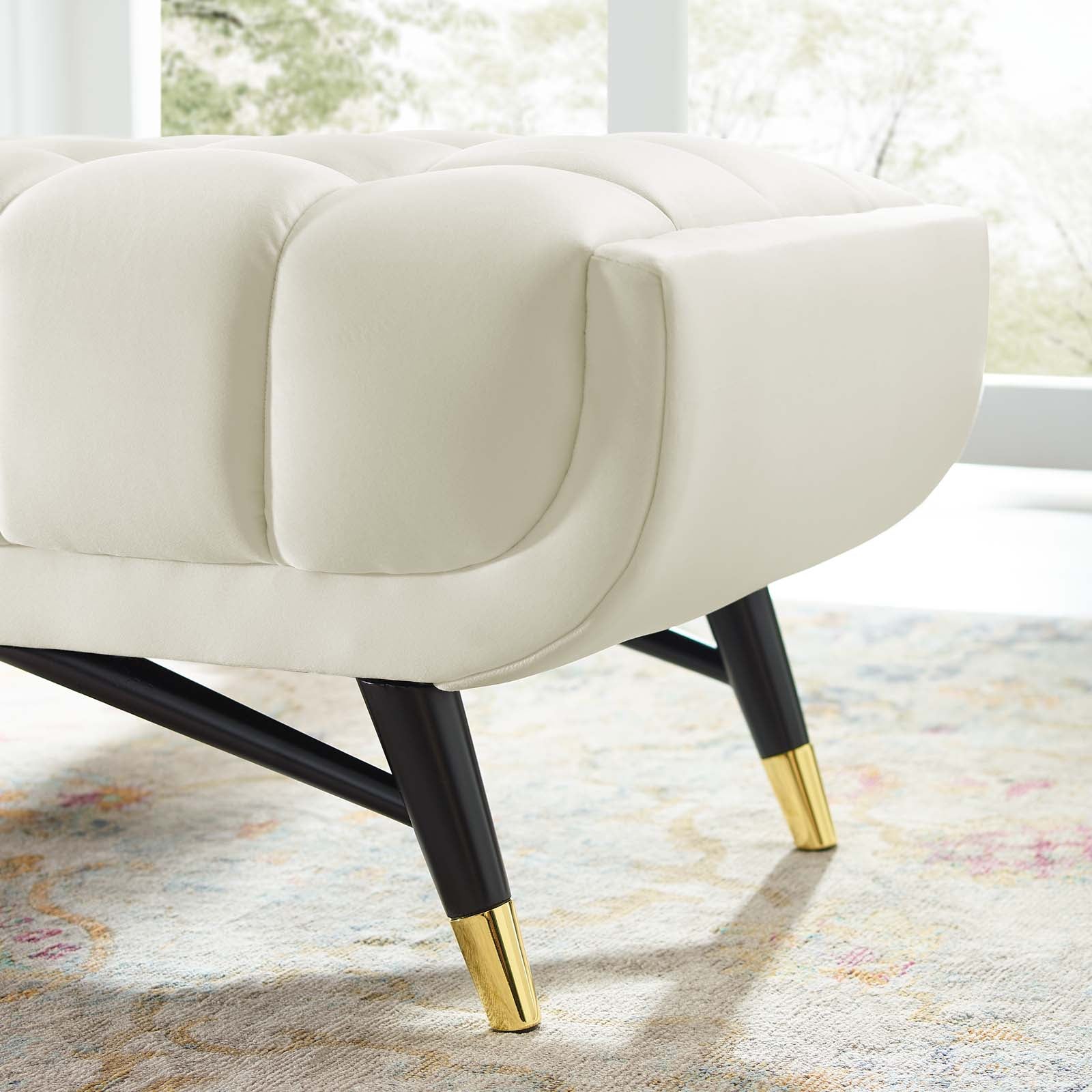 Modway Benches - Adept 60" Performance Velvet Bench Ivory