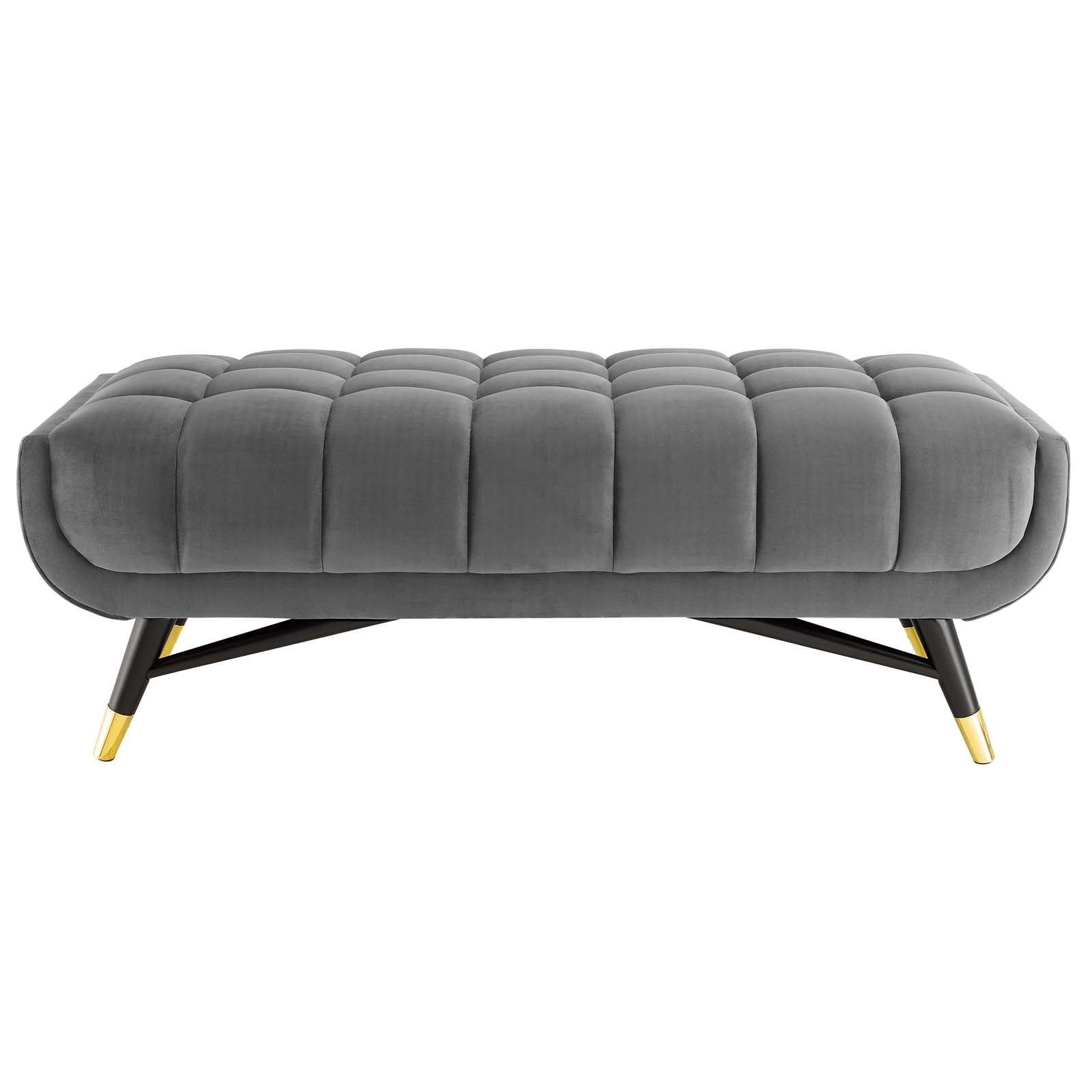 Modway Benches - Adept 47.5" Performance Velvet Bench Gray
