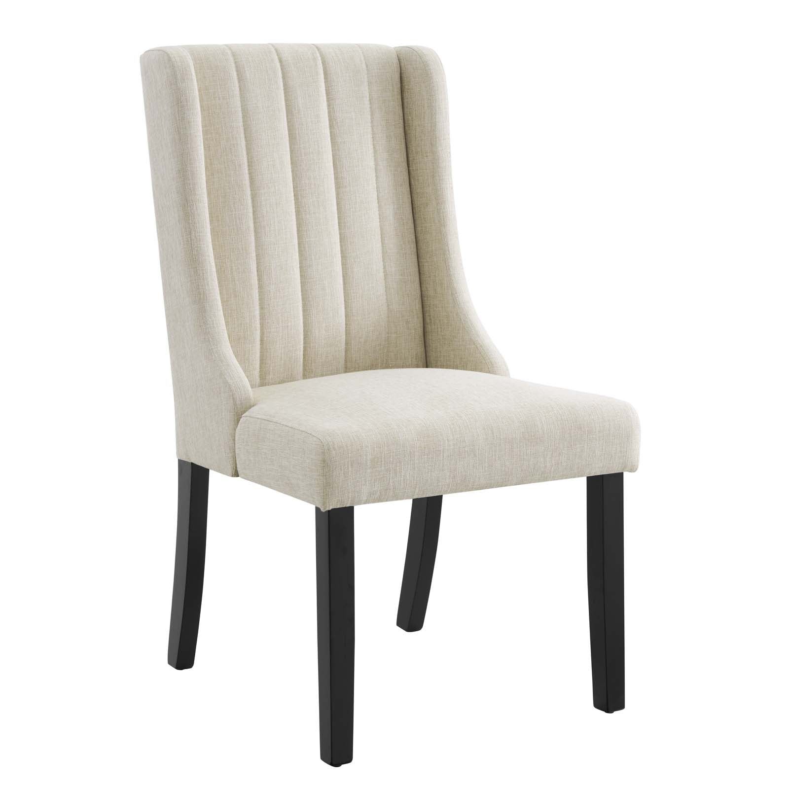 Modway Dining Chairs - Renew Parsons Fabric Dining Side Chairs - Set of 2 Beige