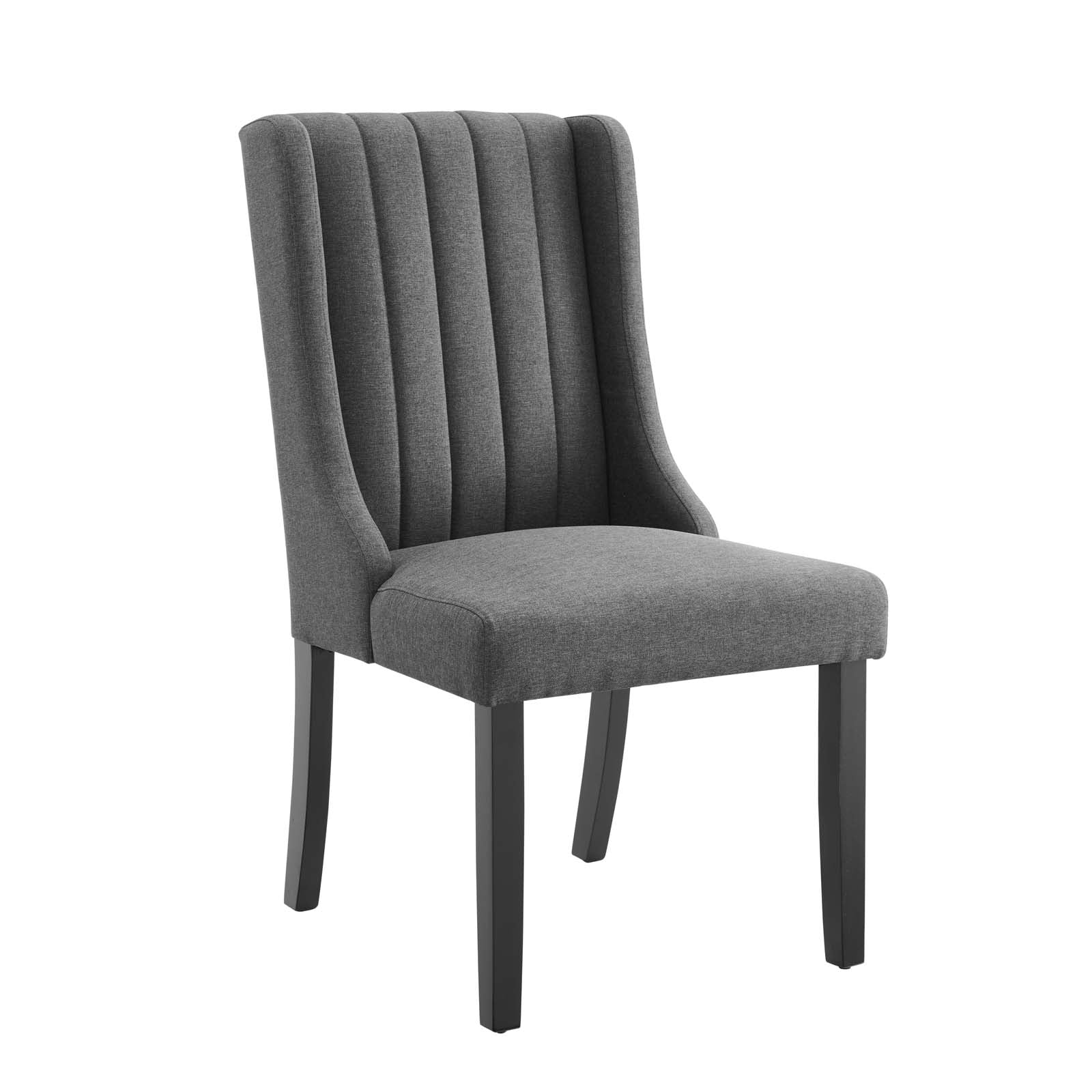 Modway Dining Chairs - Renew Parsons Fabric Dining Side Chairs - Set of 2 Gray
