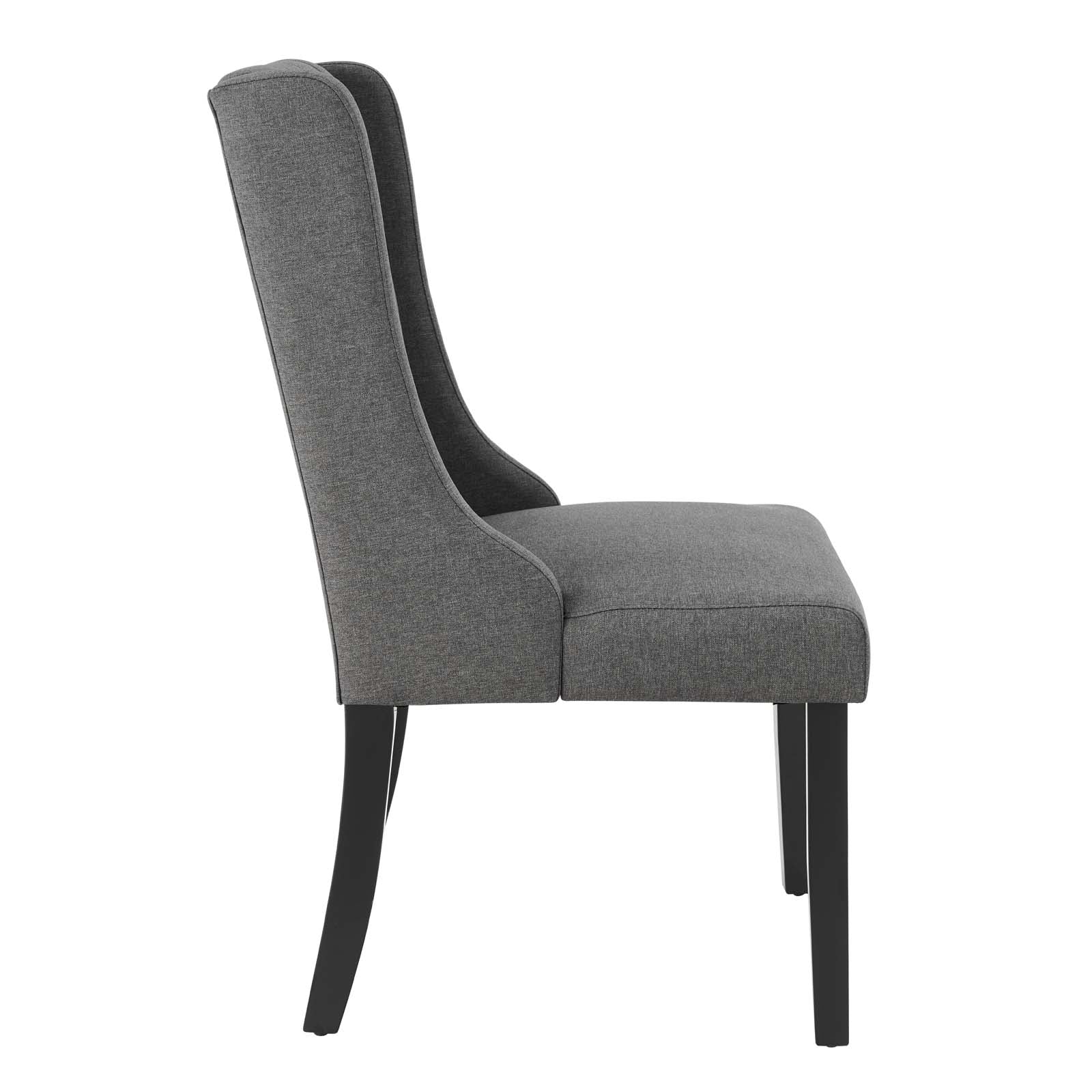 Modway Dining Chairs - Renew Parsons Fabric Dining Side Chairs - Set of 2 Gray