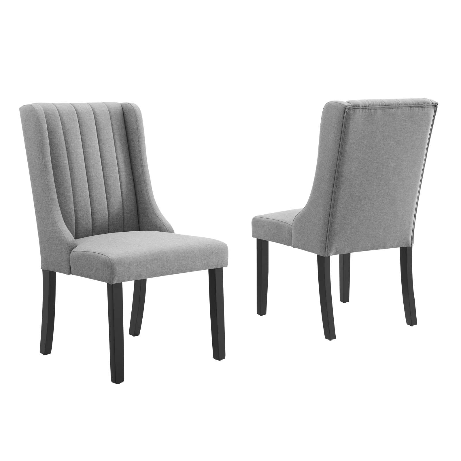 Modway Dining Chairs - Renew Parsons Fabric Dining Side Chairs - ( Set Of 2 ) Light Gray