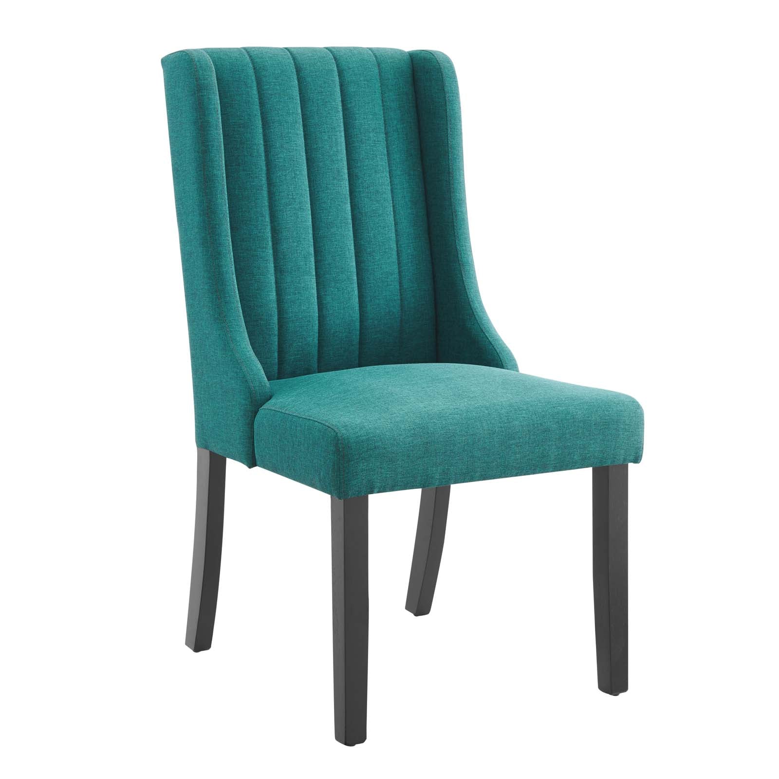 Modway Dining Chairs - Renew Parsons Fabric Dining Side Chairs - Set of 2 Teal