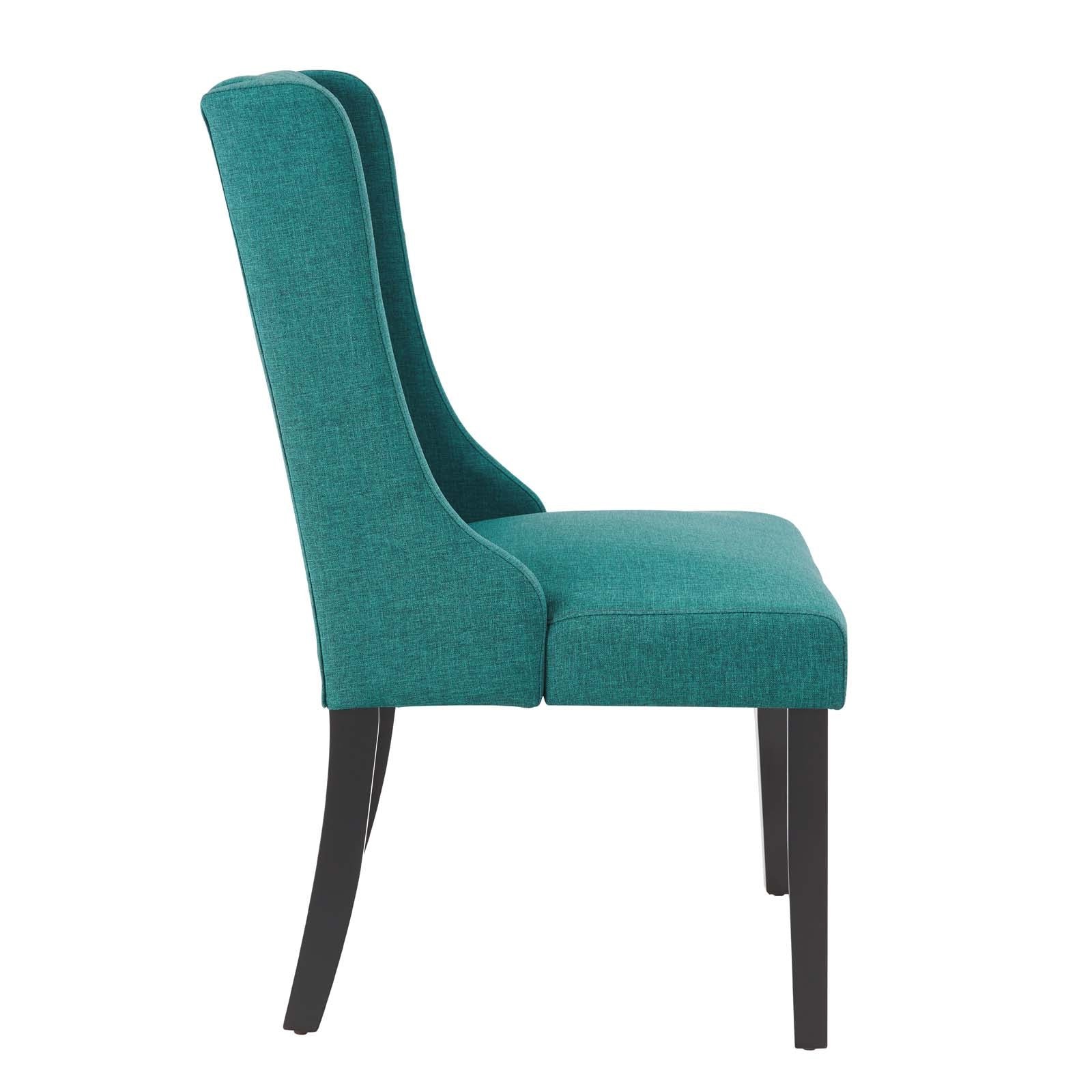 Modway Dining Chairs - Renew Parsons Fabric Dining Side Chairs - Set of 2 Teal
