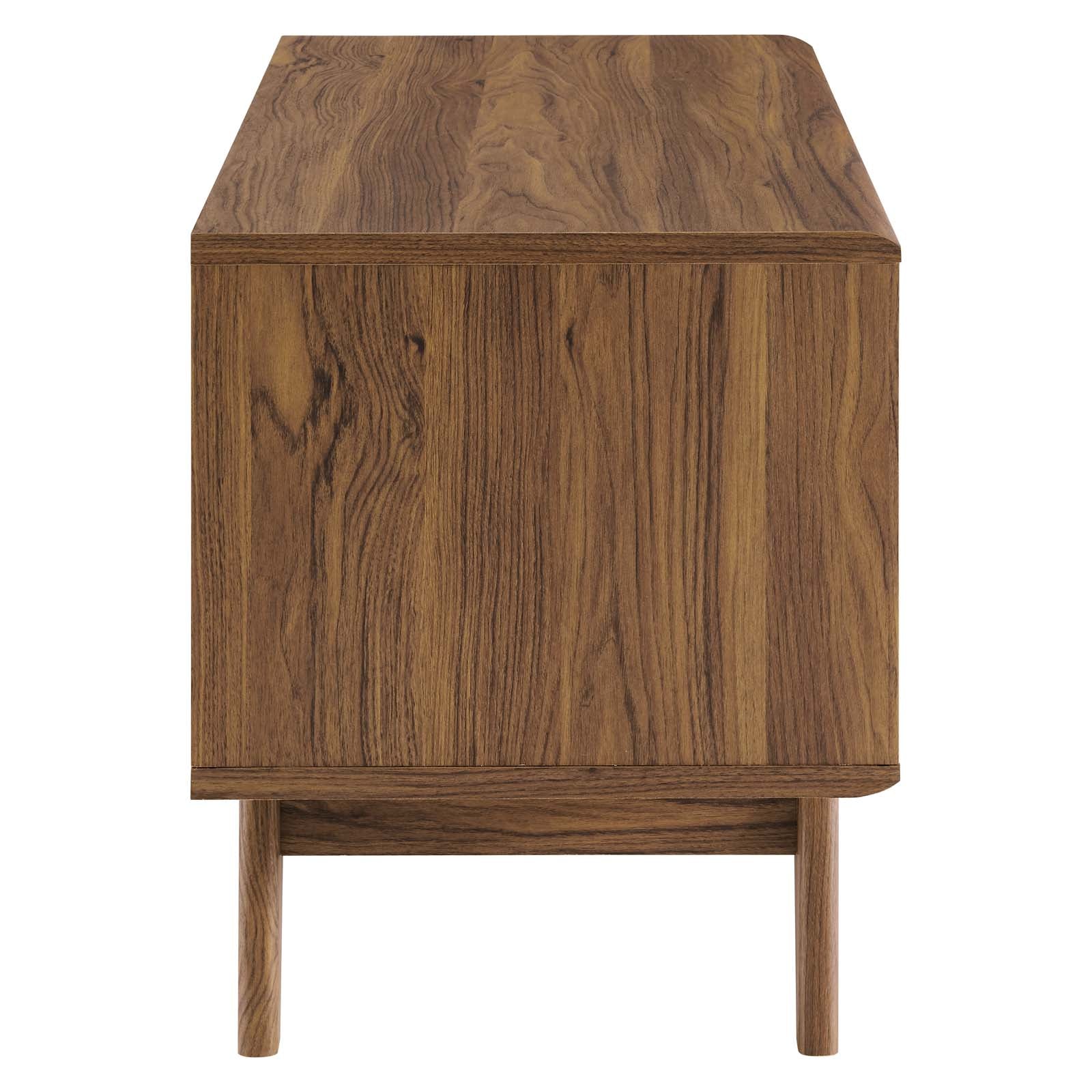 Modway TV & Media Units - Envision Vinyl Record Display Stand Walnut White