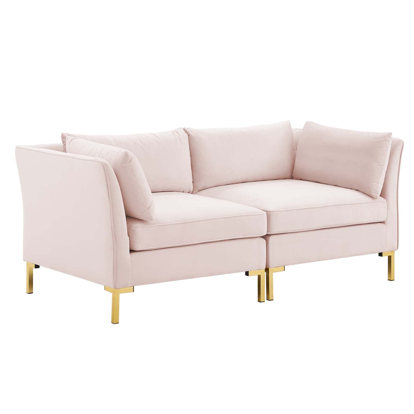 Modway Loveseats - Ardent Performance Velvet Loveseat Pink