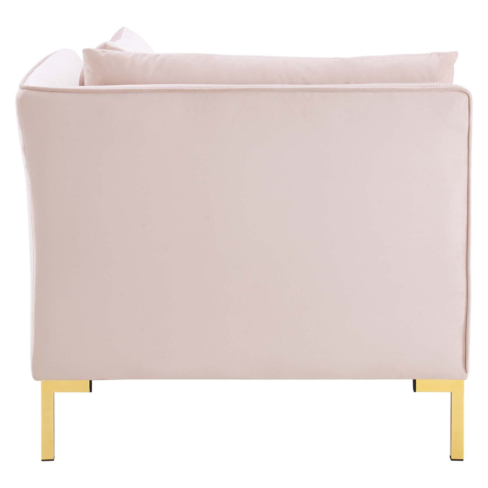 Modway Sectional Sofas - Ardent 6-Piece Performance Velvet Sectional Sofa Pink