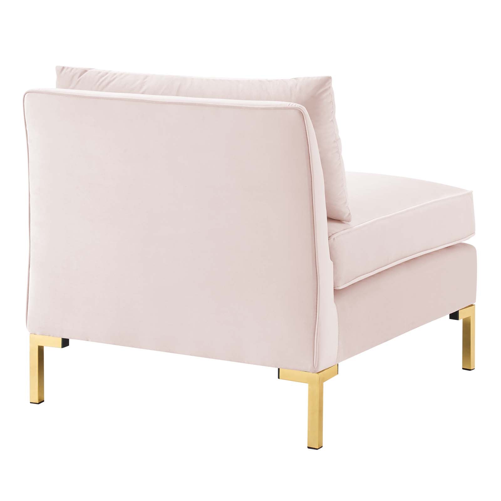 Modway Sectional Sofas - Ardent 6-Piece Performance Velvet Sectional Sofa Pink