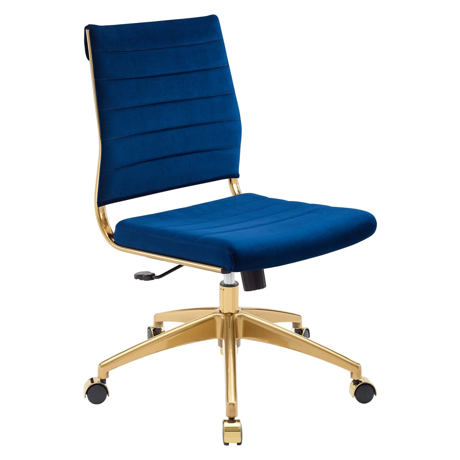 Modway Task Chairs - Jive Armless Mid Back Performance Velvet Office Chair Navy