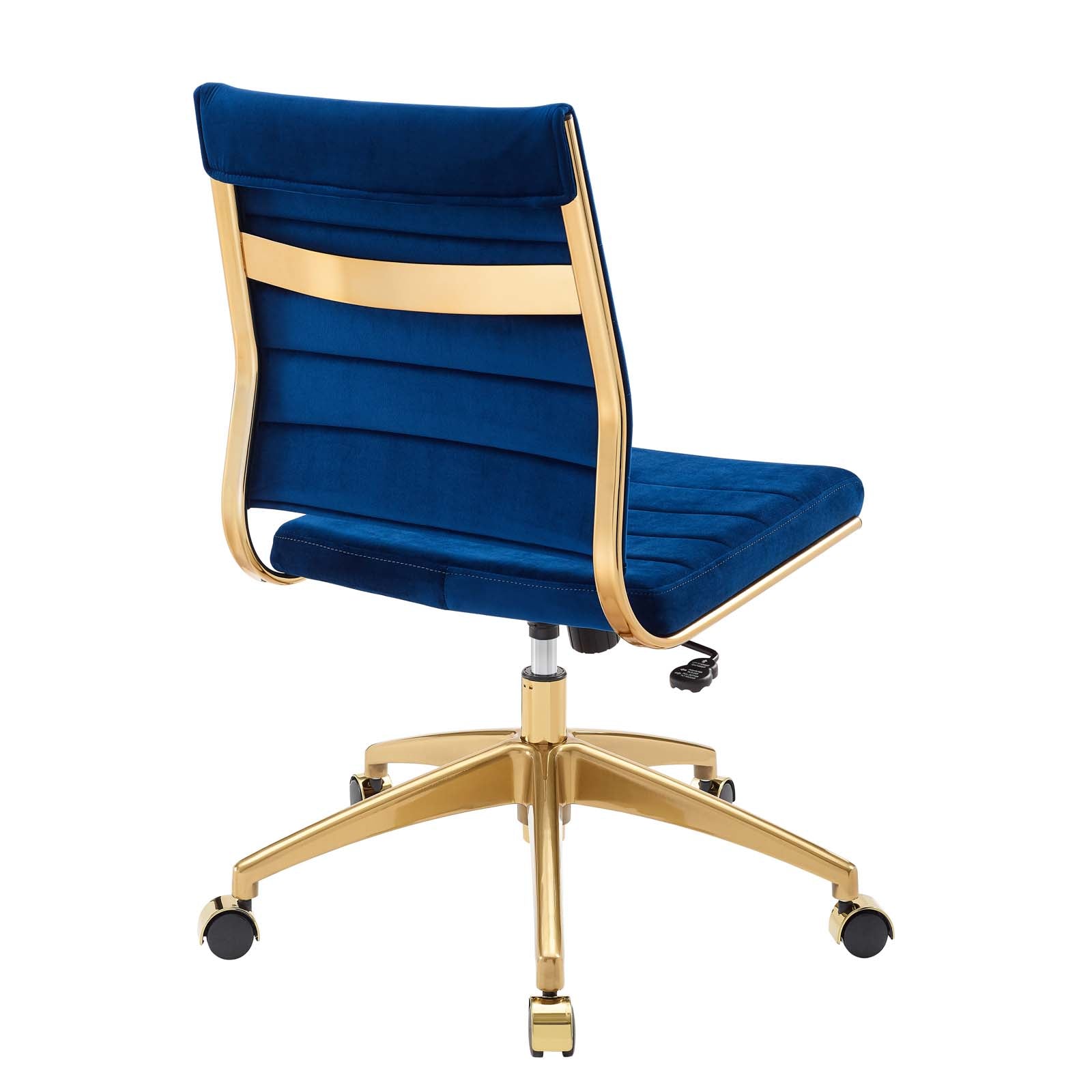 Modway Task Chairs - Jive Armless Mid Back Performance Velvet Office Chair Navy
