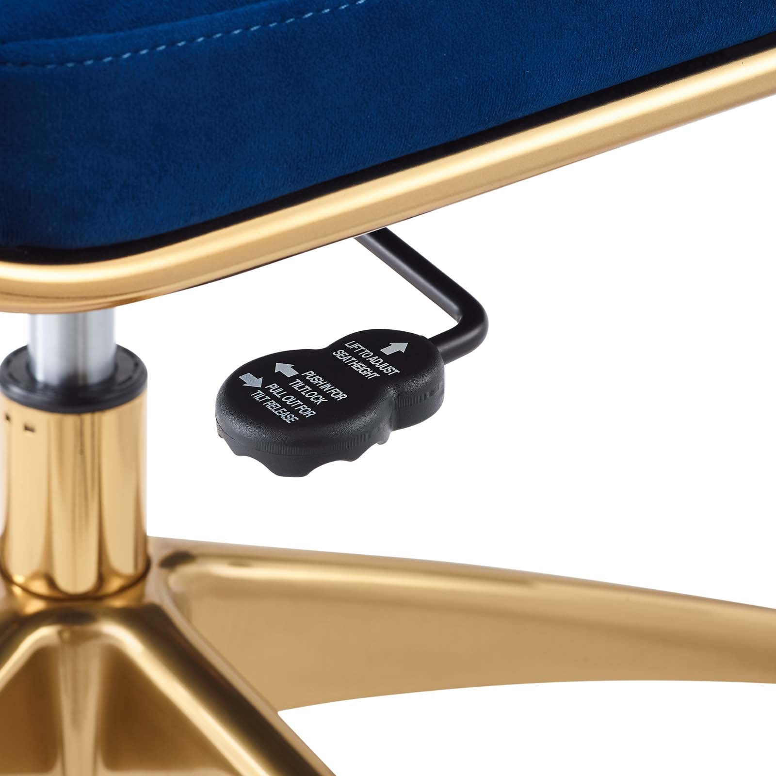 Modway Task Chairs - Jive Armless Mid Back Performance Velvet Office Chair Navy