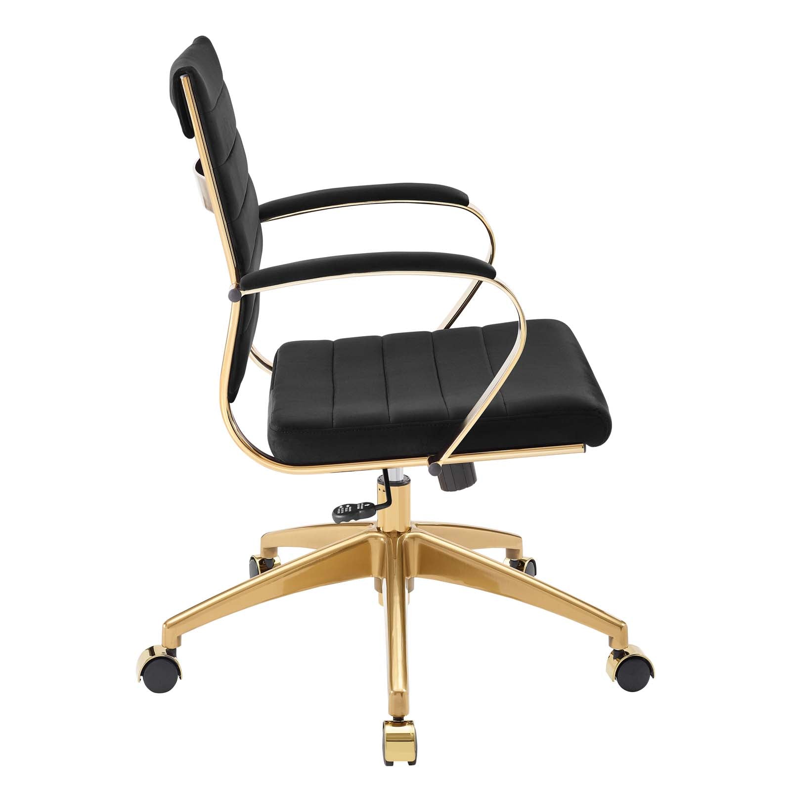 Modway Task Chairs - Jive Mid Back Performance Velvet Office Chair in Black