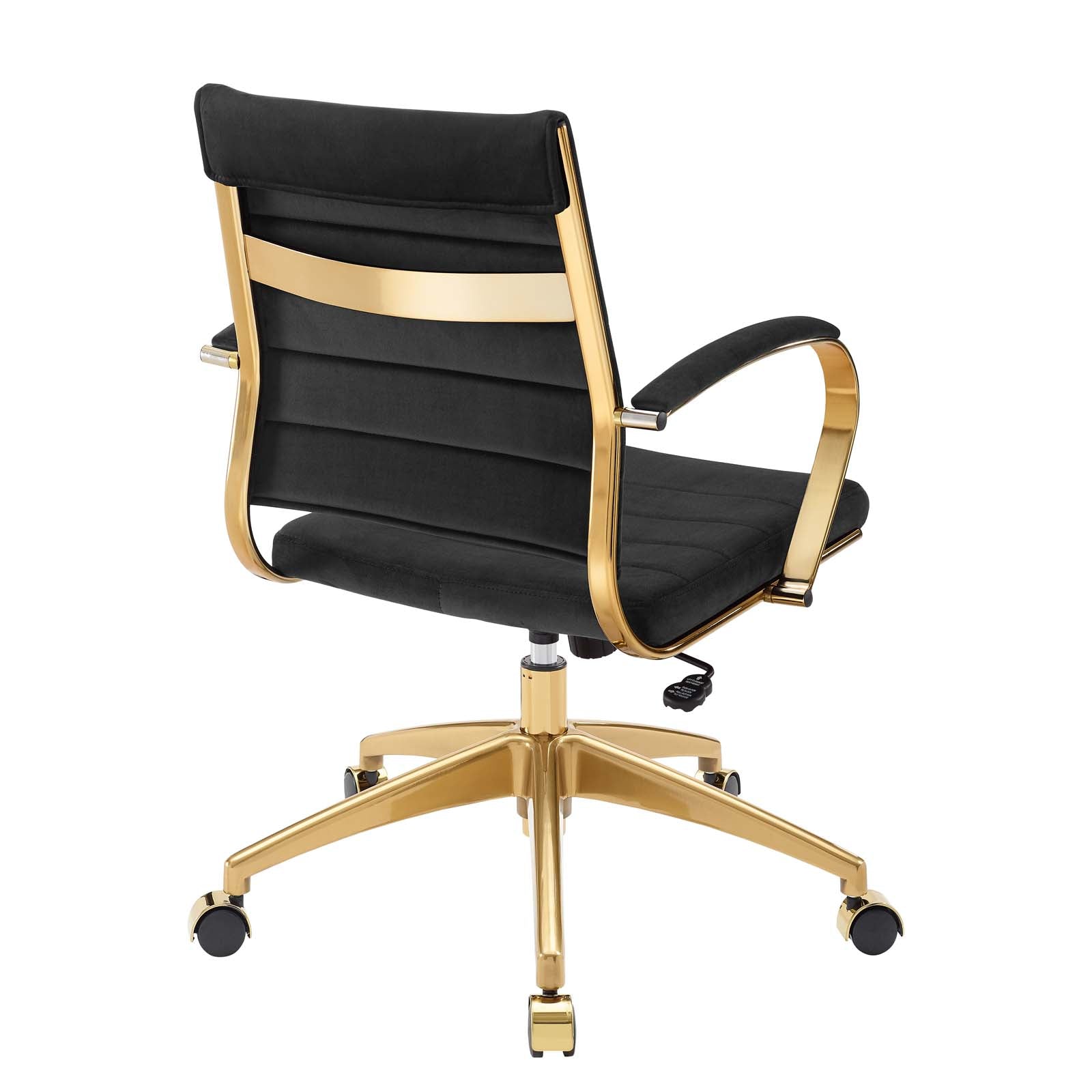 Modway Task Chairs - Jive Mid Back Performance Velvet Office Chair in Black